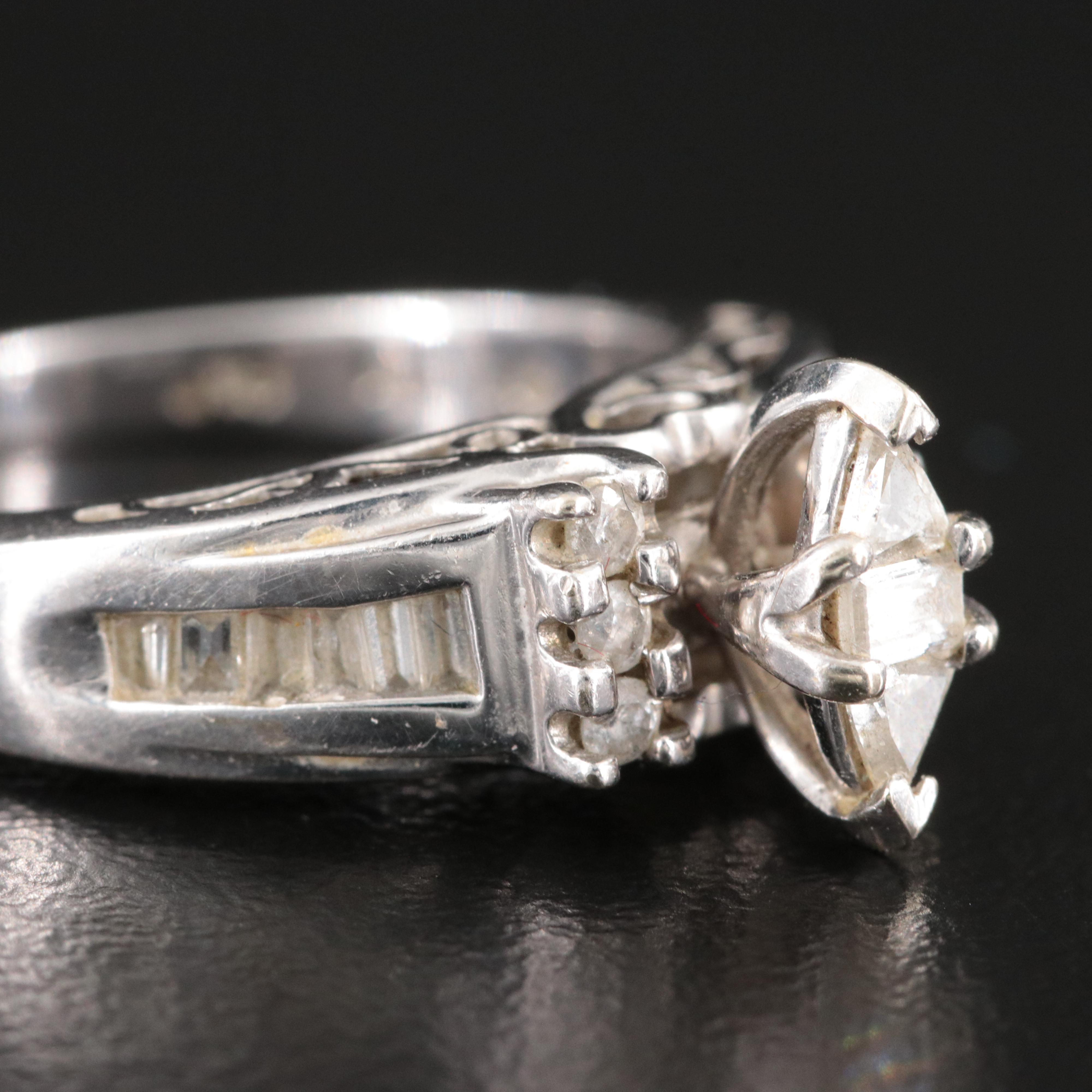 14K CTW Diamond Invisible Set Ring