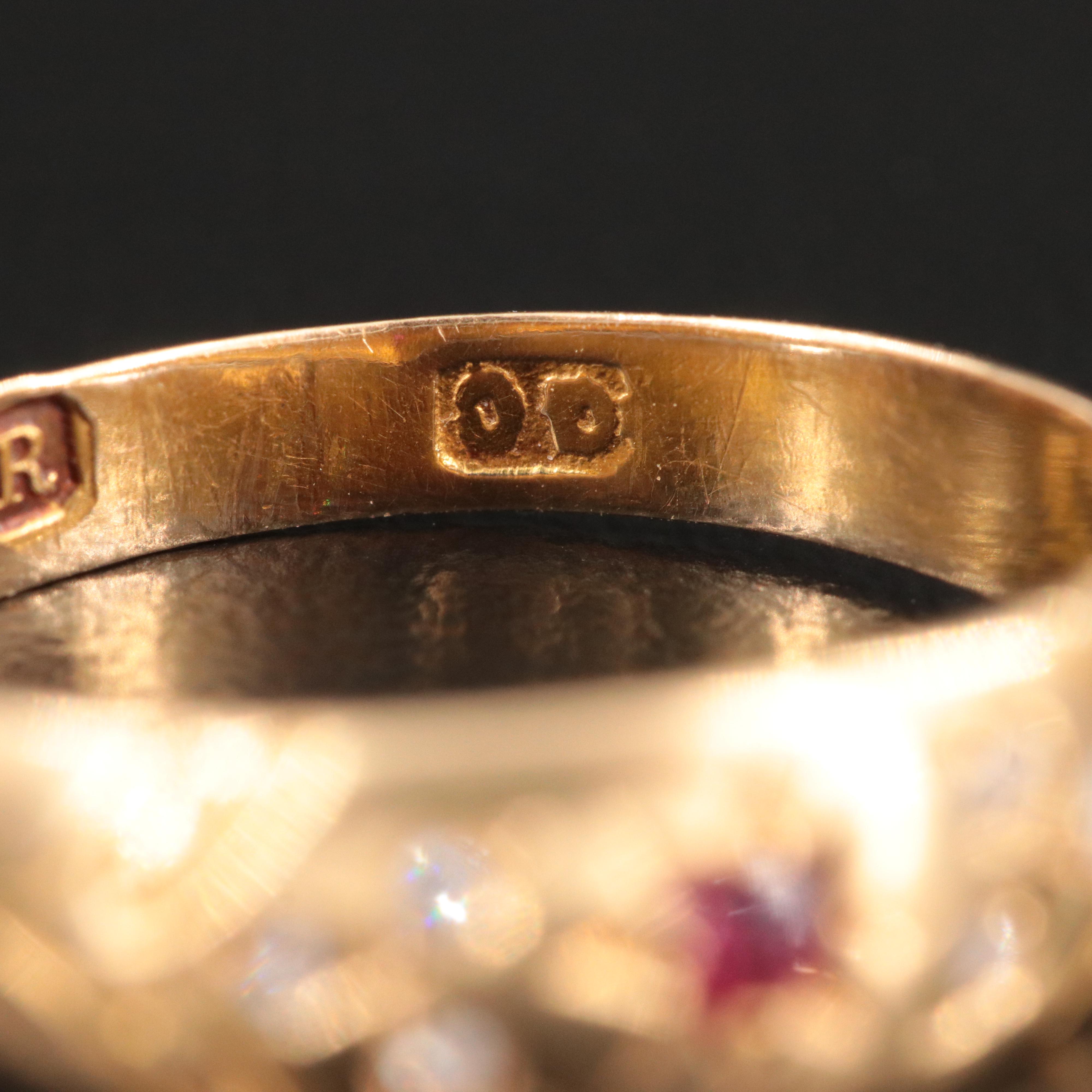 Antique 18K Ruby and Diamond Ring
