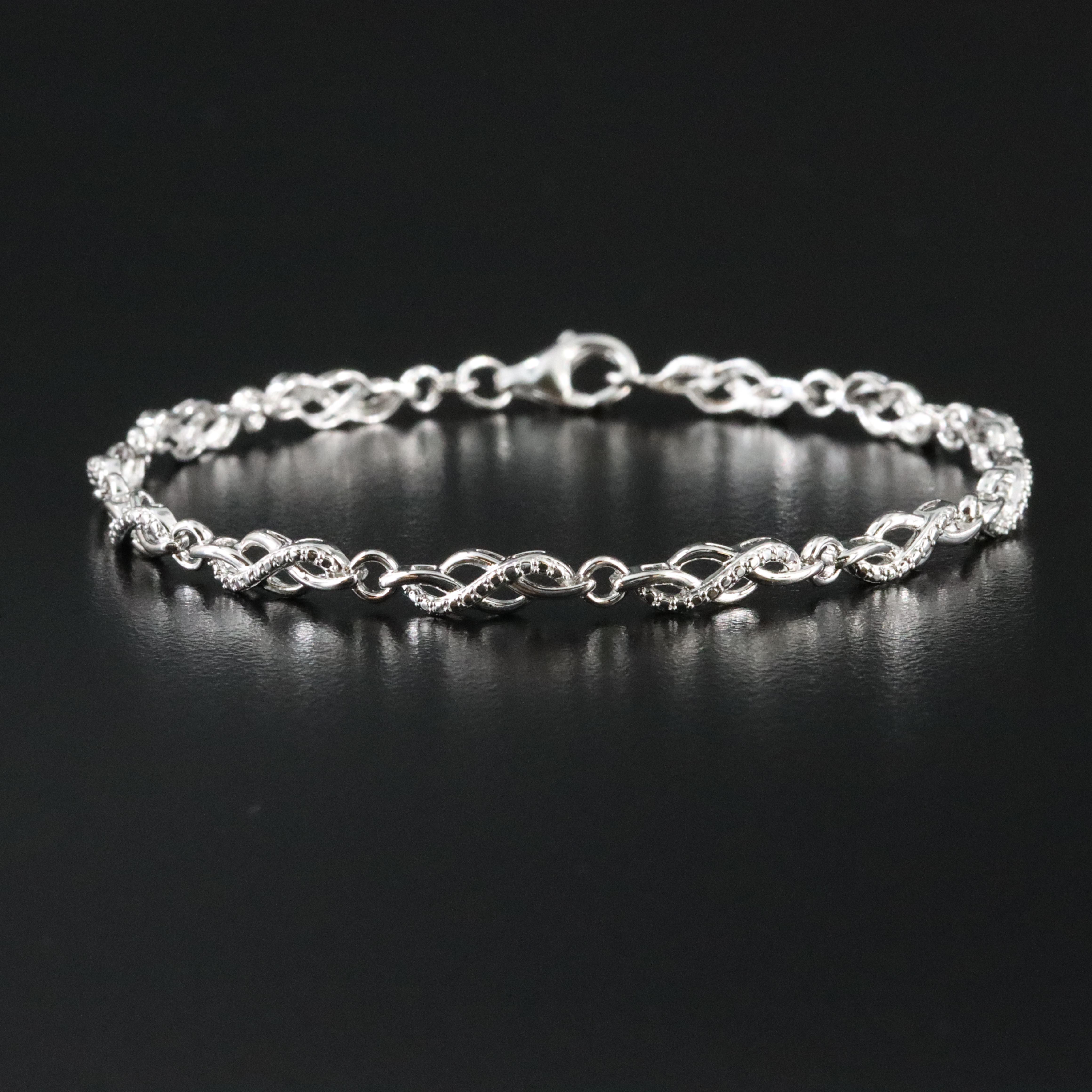 Sterling Diamond Bracelet