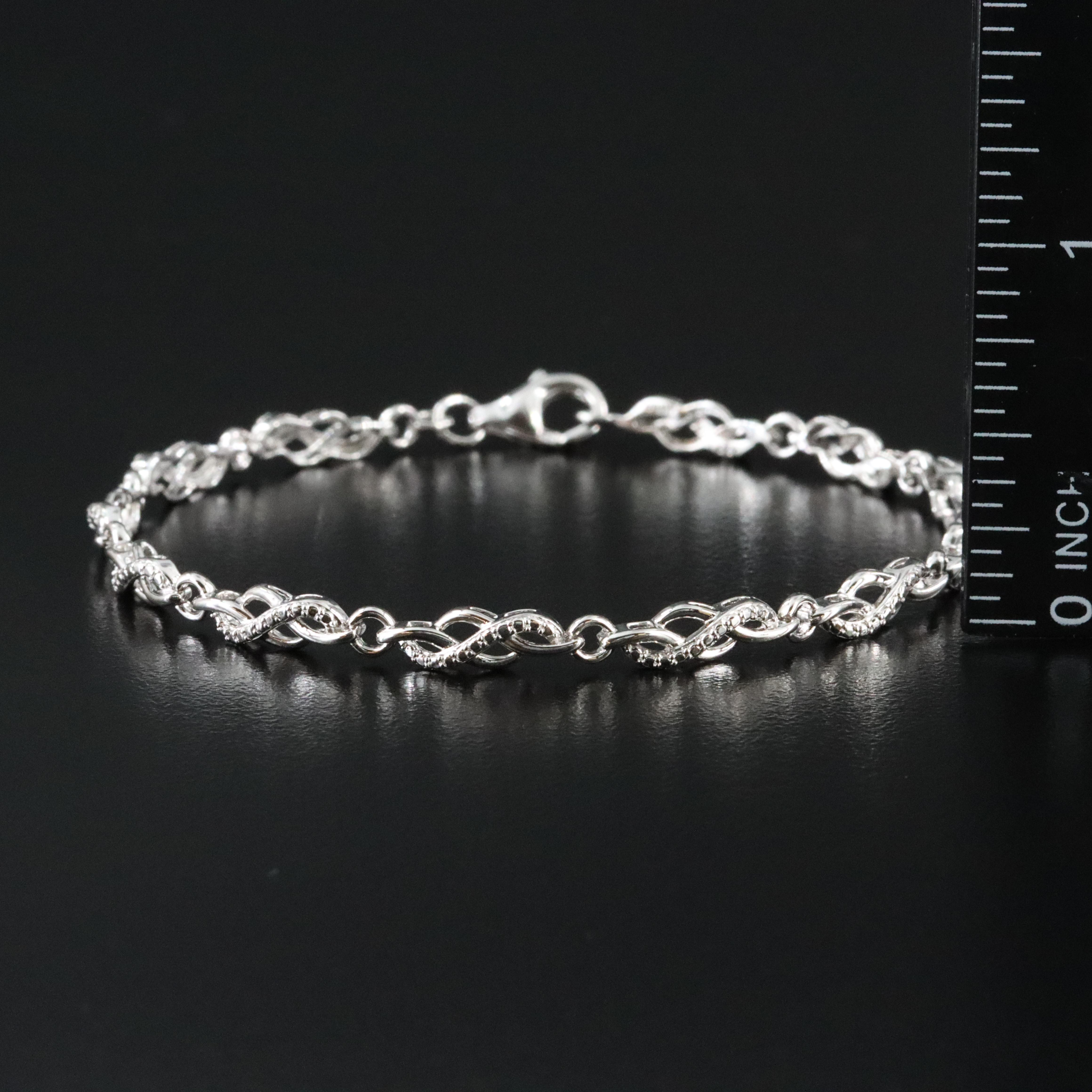Sterling Diamond Bracelet