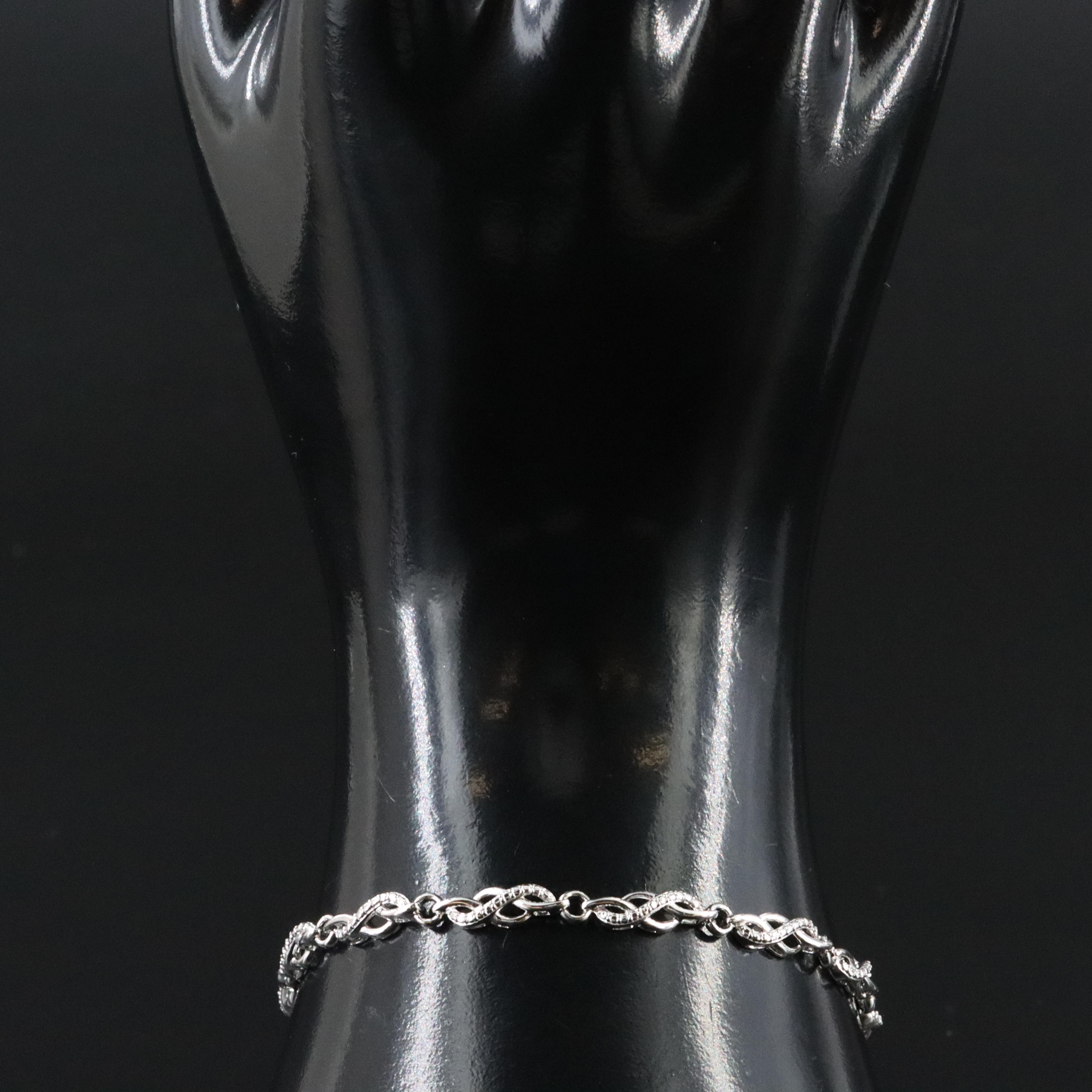 Sterling Diamond Bracelet