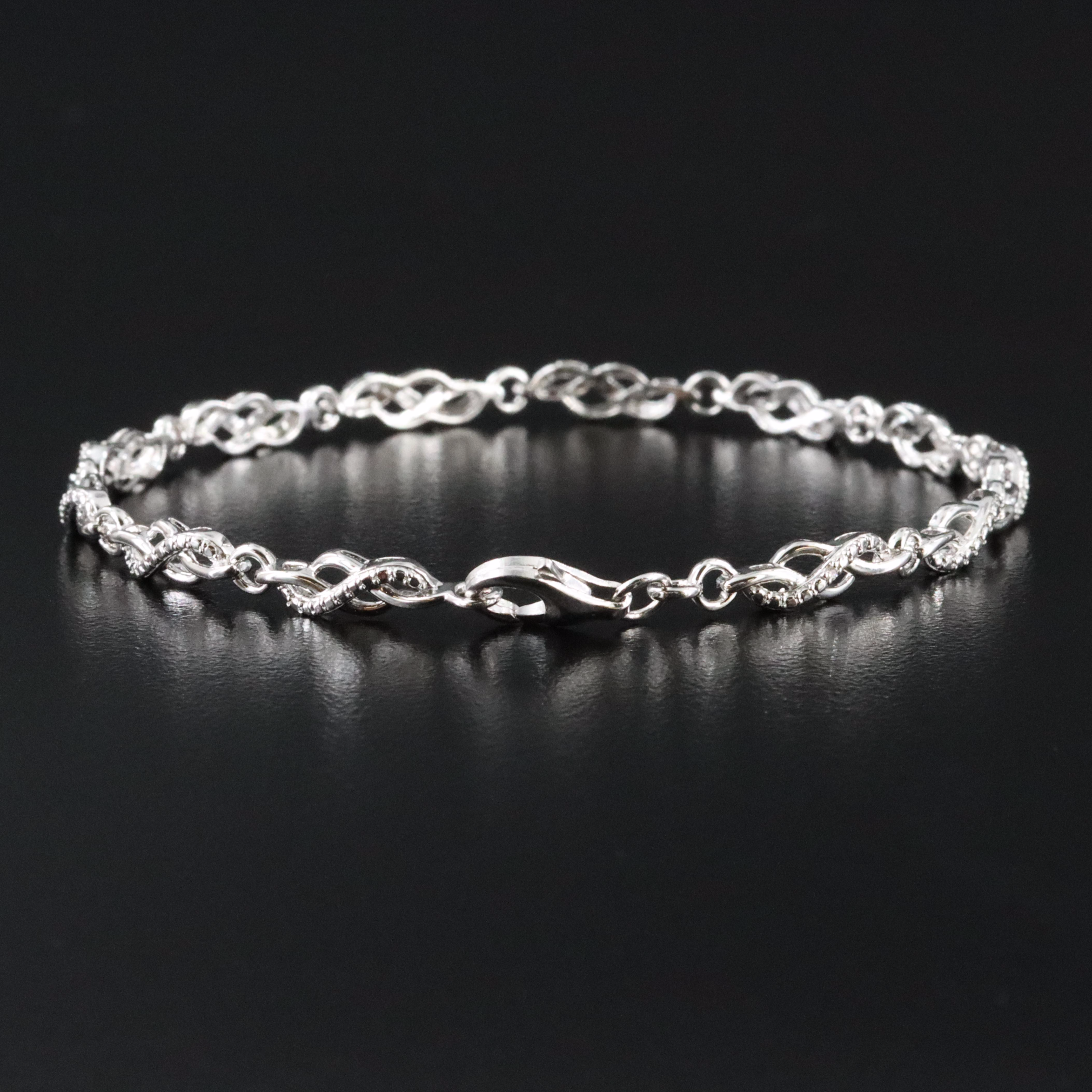 Sterling Diamond Bracelet