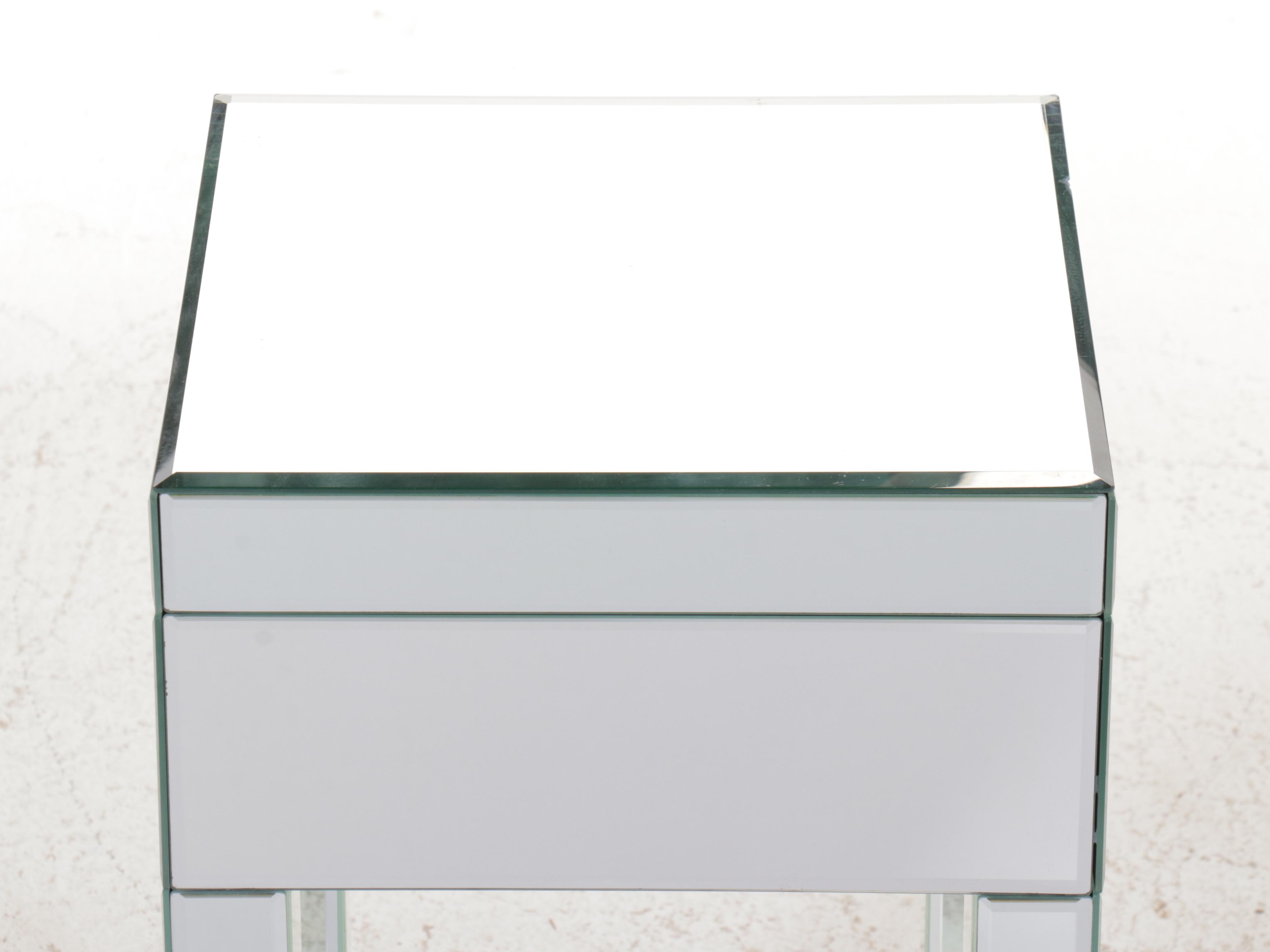 Contemporary Mirrored Nightstand