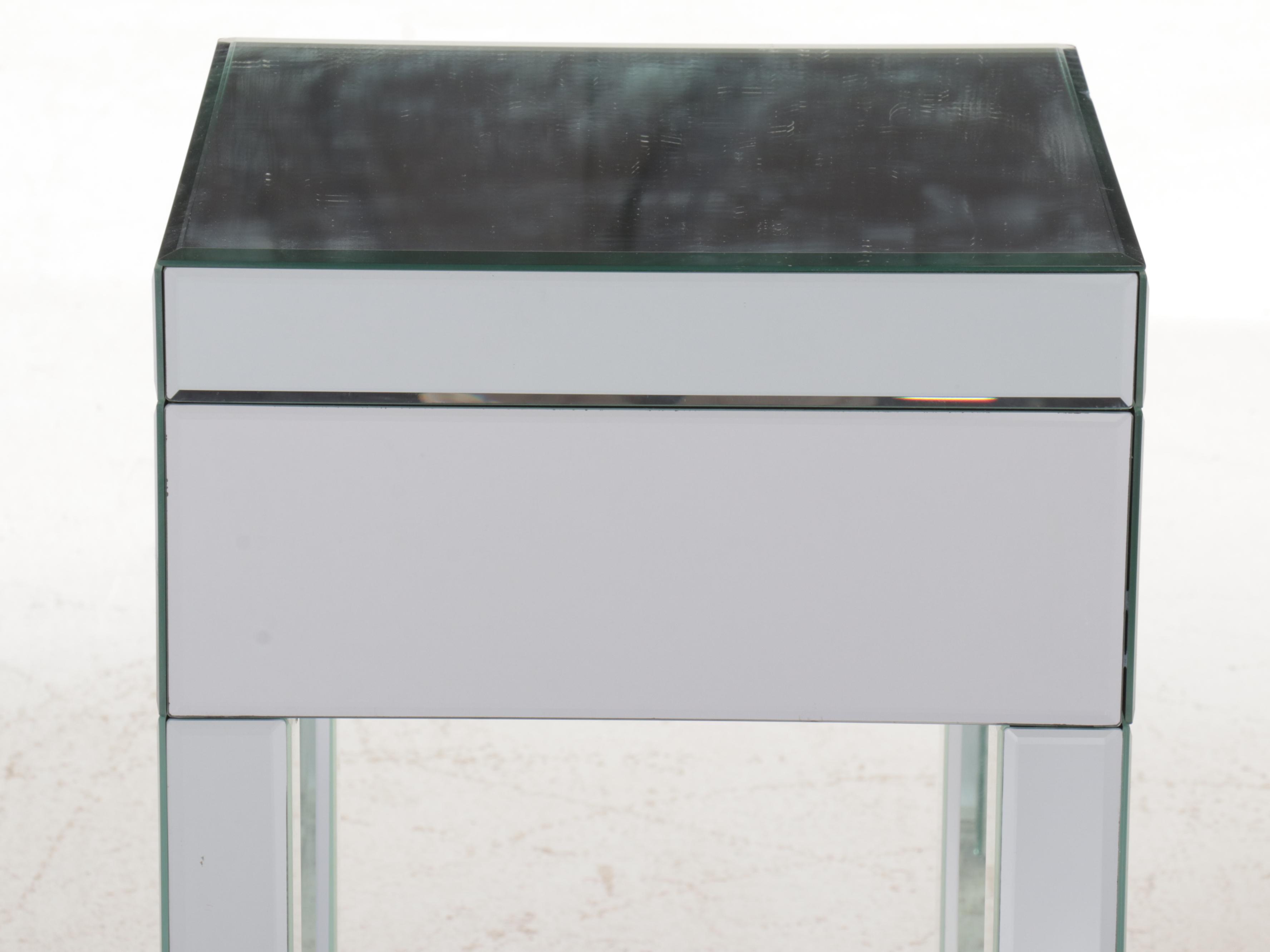 Contemporary Mirrored Nightstand