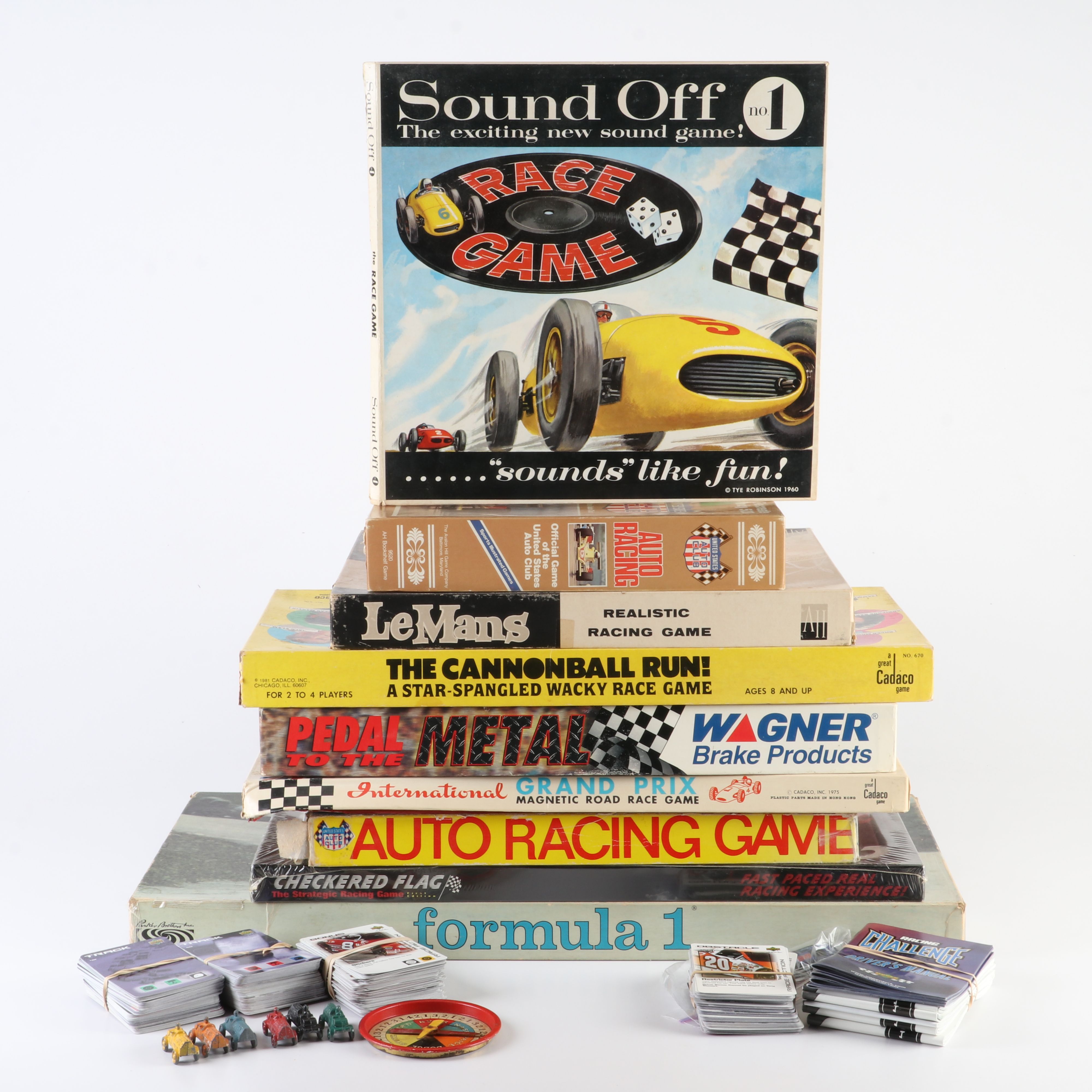 "Formula 1" and "The Cannonball Run" Auto Racing Board Games and More