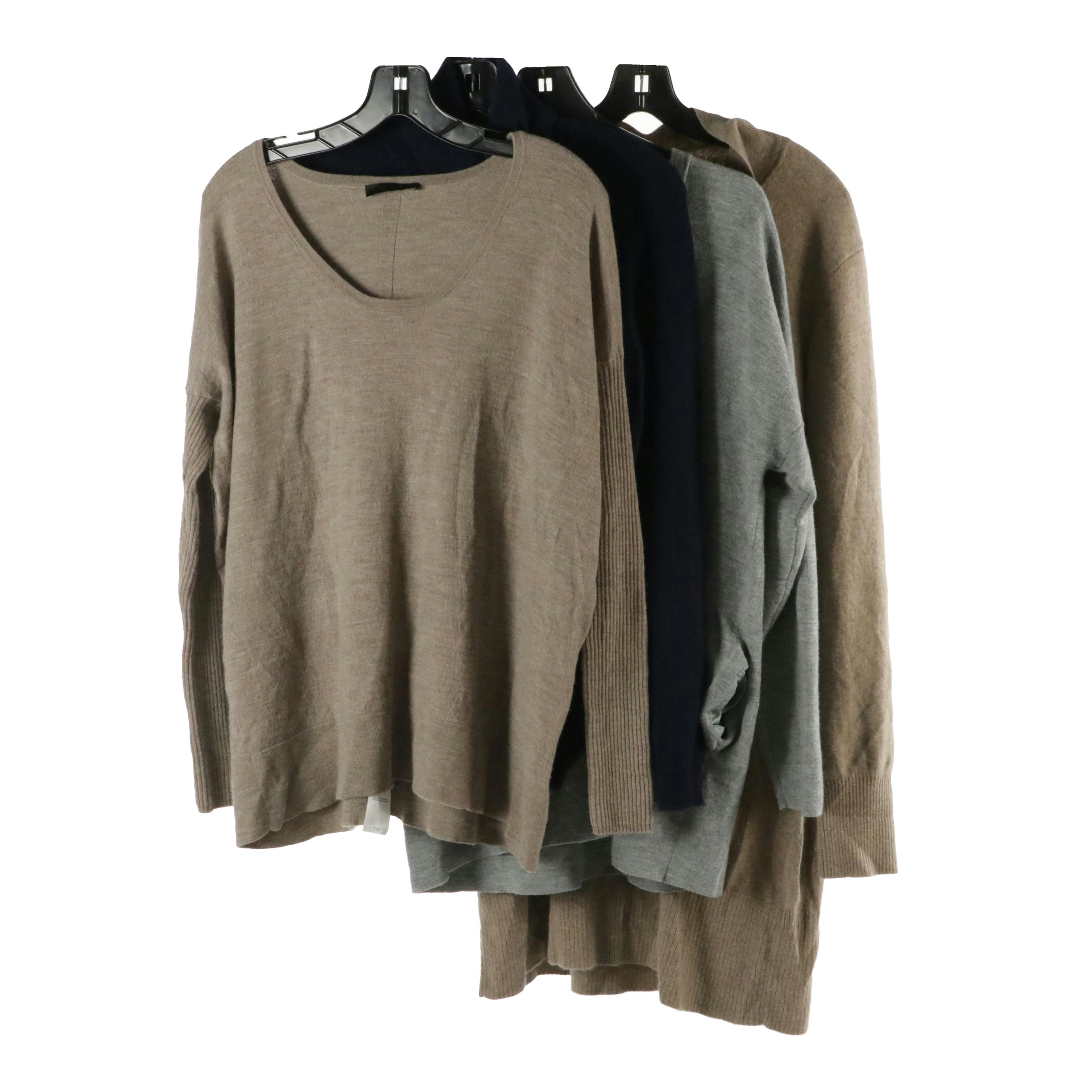 The Row Scoop Neck Wool Sweater, Neiman Marcus Cashmere Sweater Dress, and More