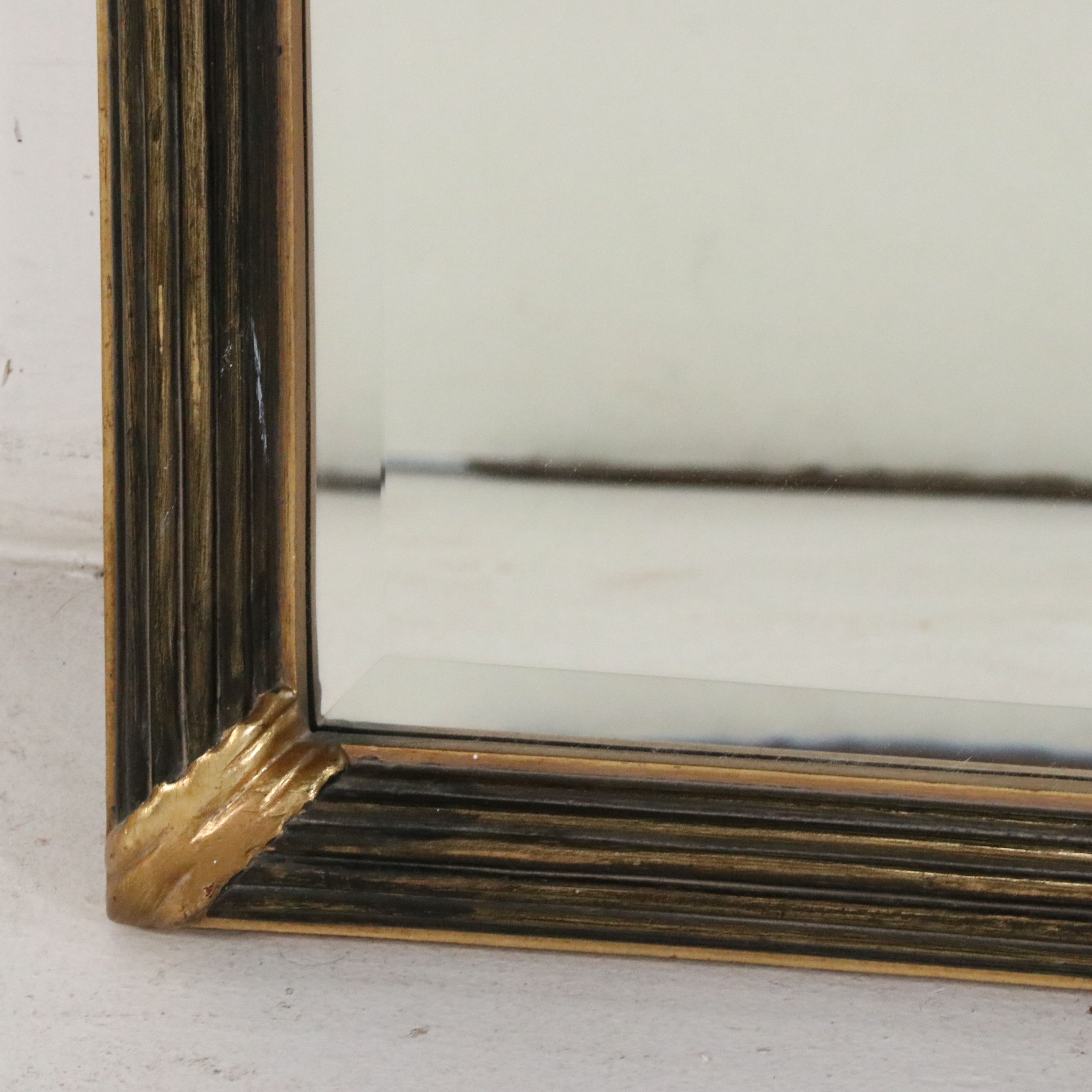 Uttermost French La Barge Style Black and Gilt Finished Wall Mirror