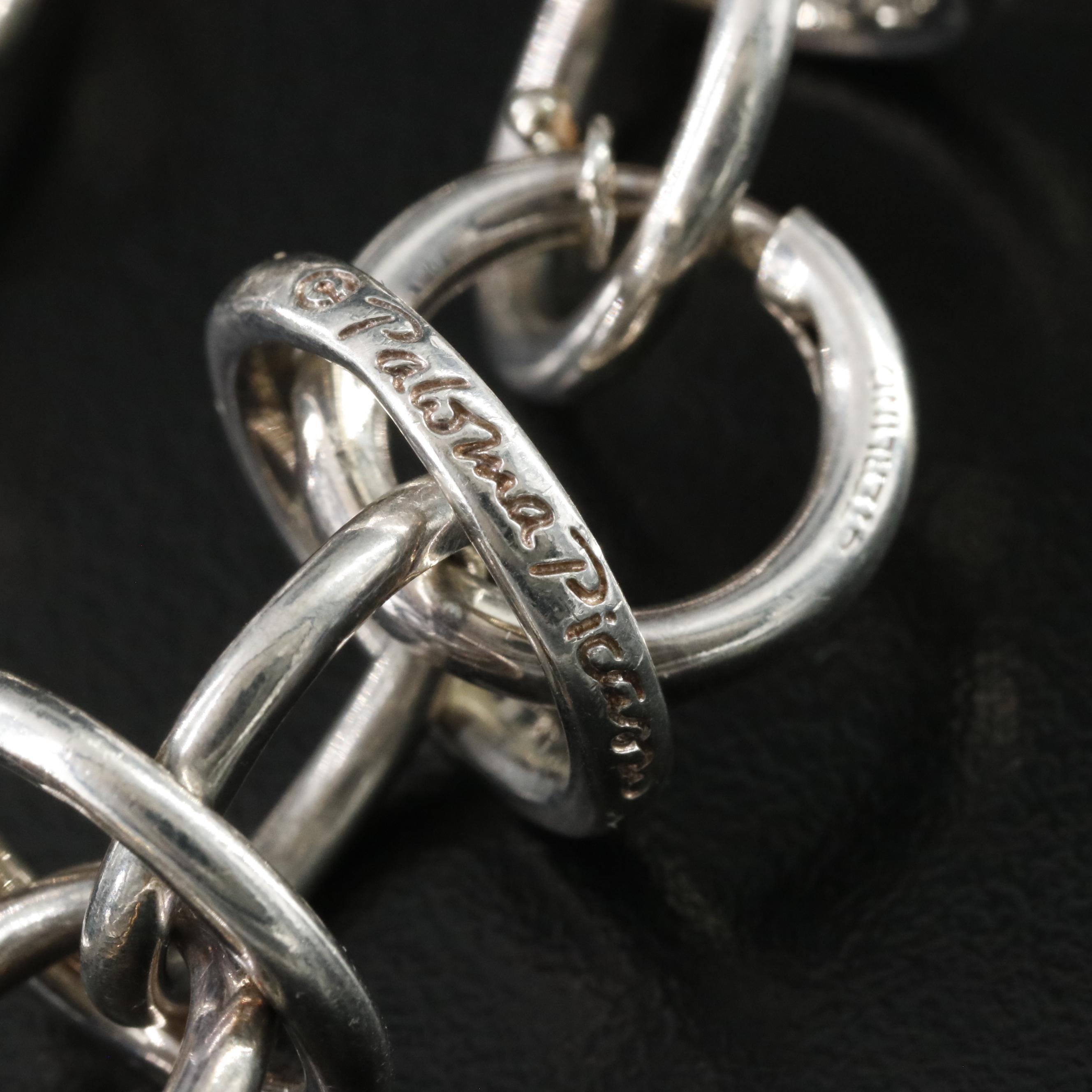 Paloma Picasso for Tiffany & Co. Sterling 18K Interlocking Circles Link Bracelet