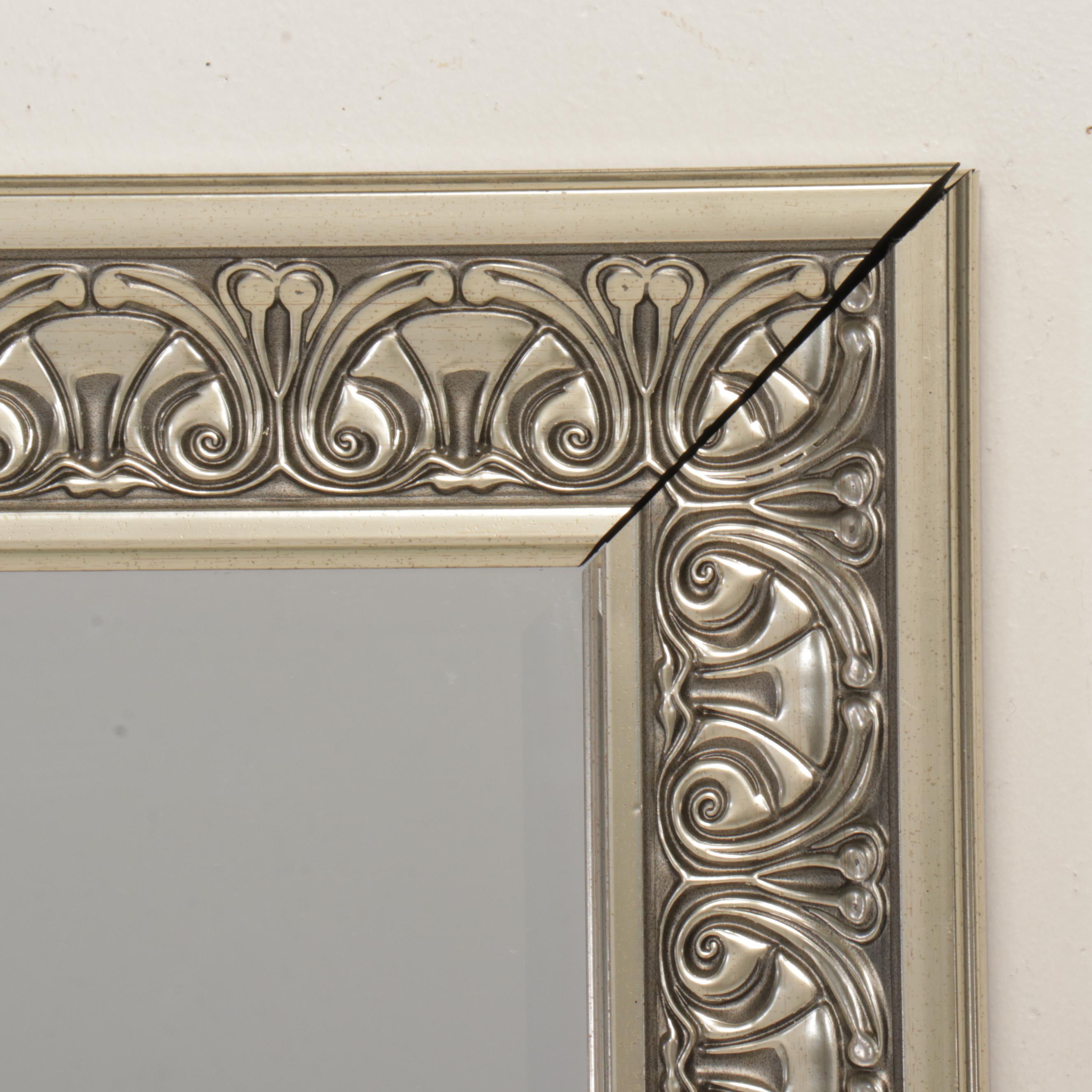 Ornate Silver Finished Wall Mirror