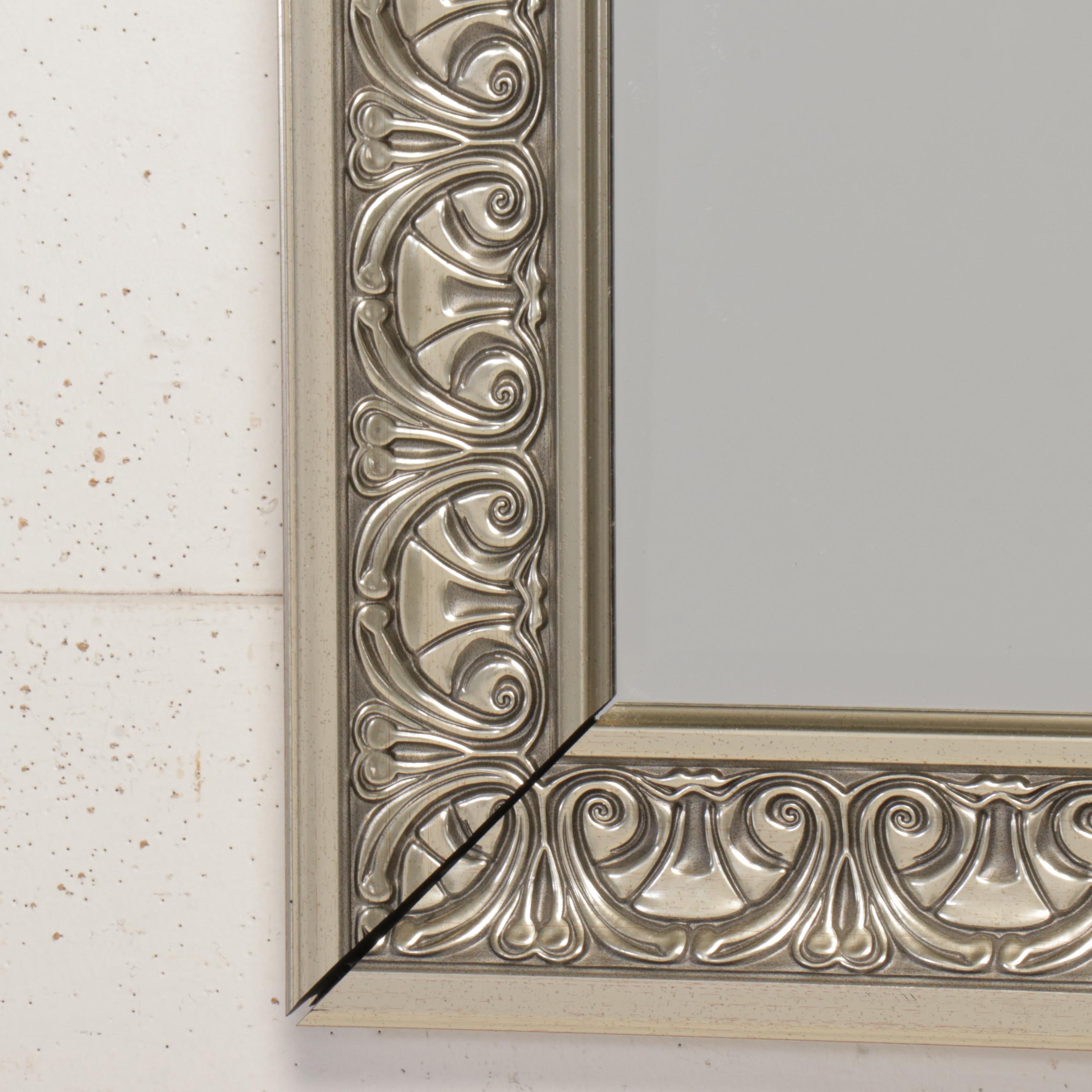 Ornate Silver Finished Wall Mirror