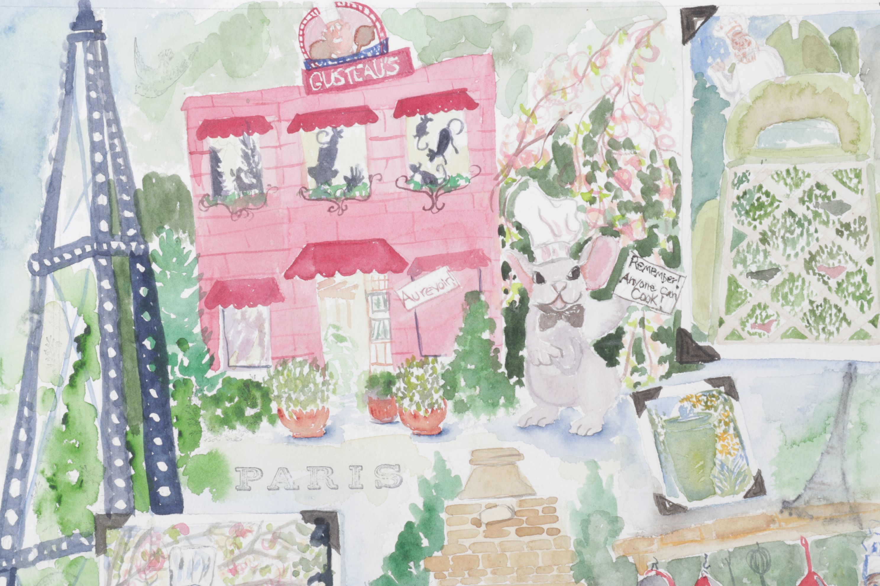 Mary Gordon-Hagler Watercolor Painting Inspired by Disney's "Ratatouille", 2009