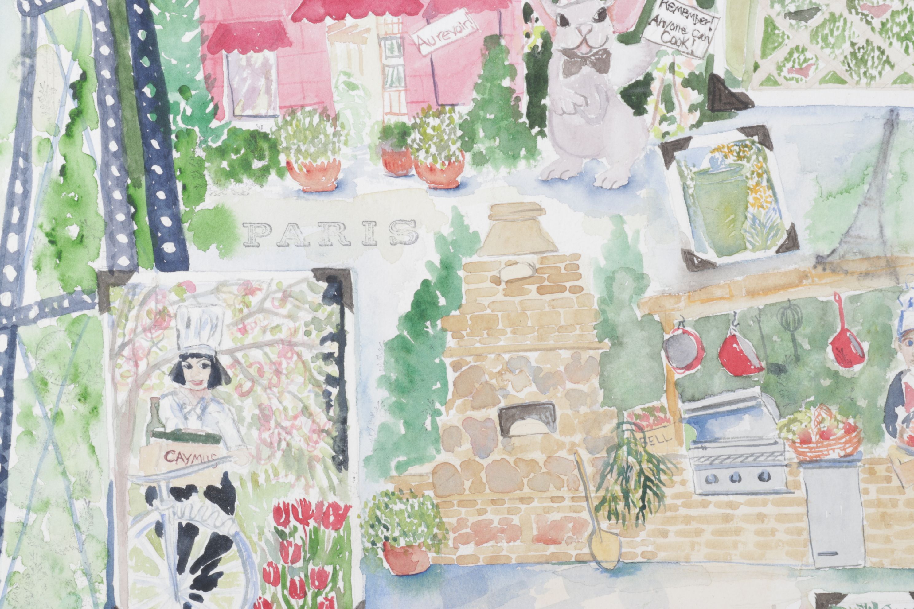 Mary Gordon-Hagler Watercolor Painting Inspired by Disney's "Ratatouille", 2009