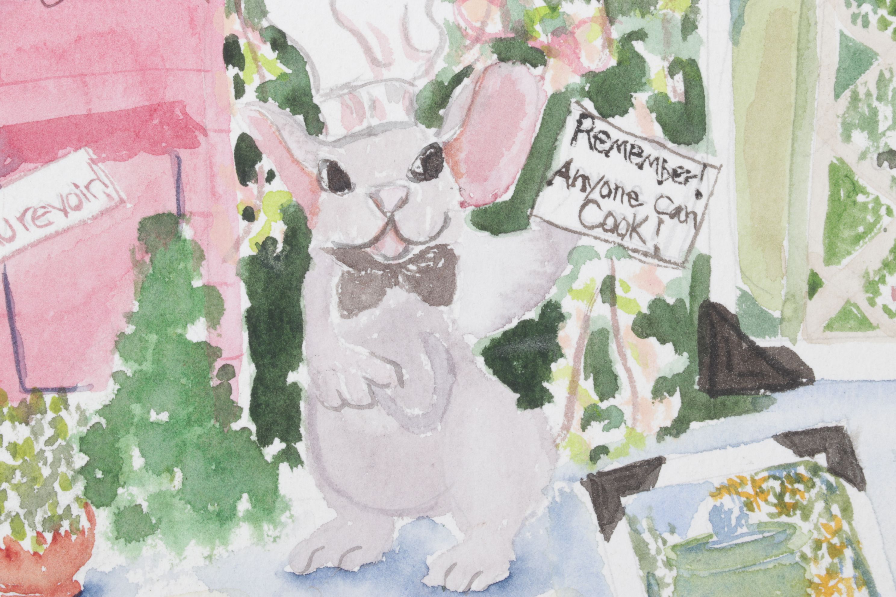 Mary Gordon-Hagler Watercolor Painting Inspired by Disney's "Ratatouille", 2009