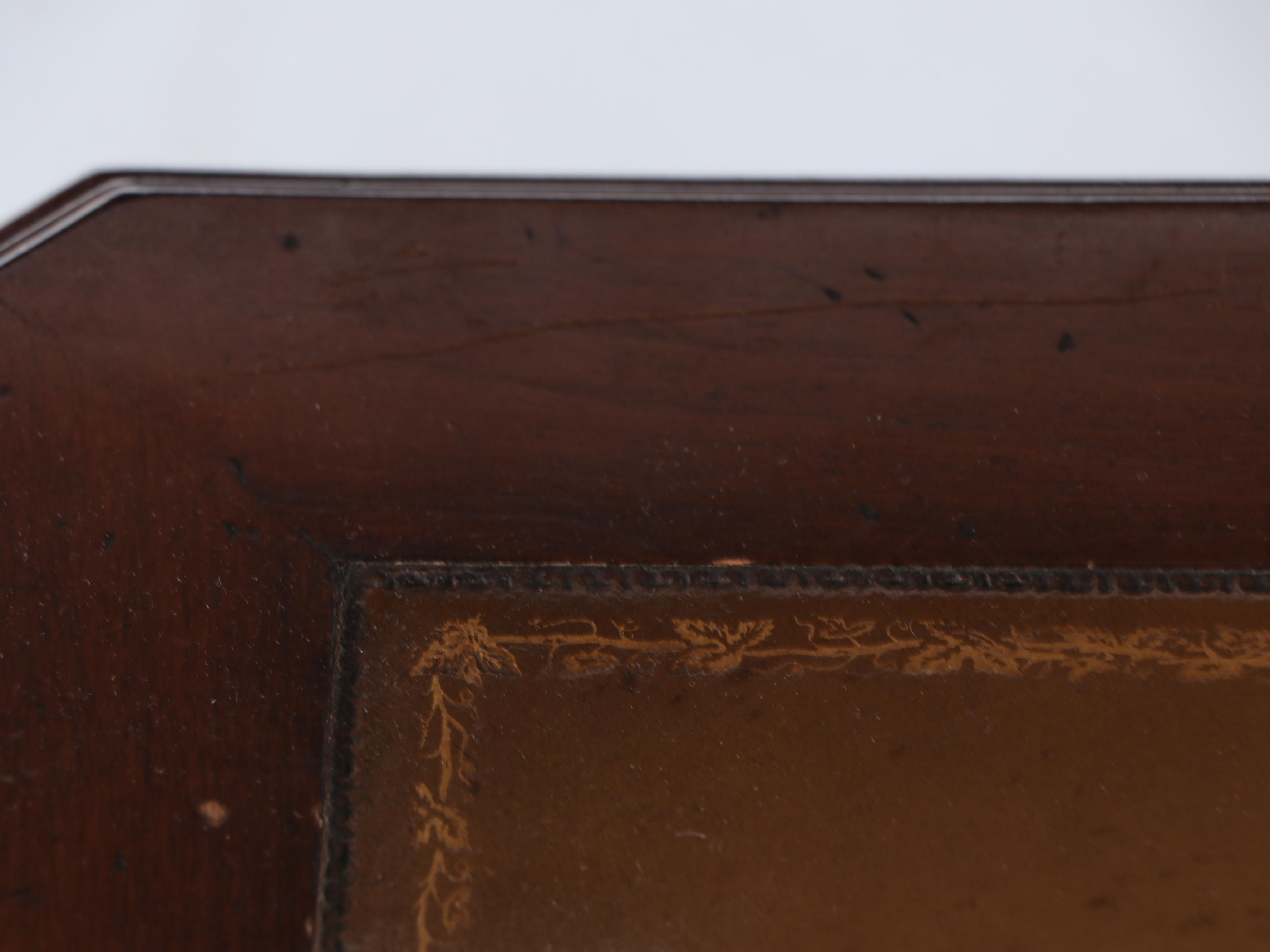 Townsend Mfg Co. French Provincial Leather Top Mahogany Desk