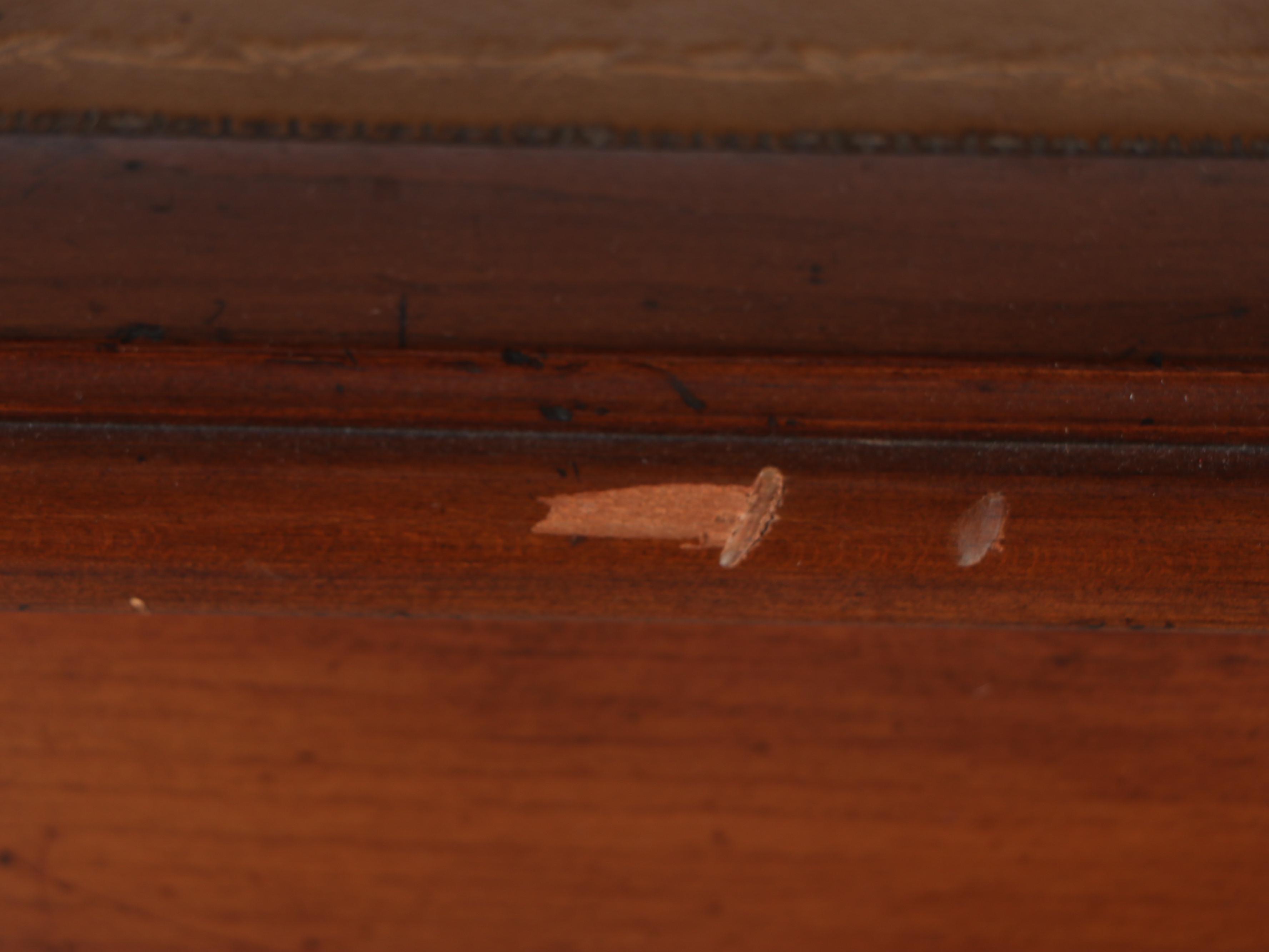 Townsend Mfg Co. French Provincial Leather Top Mahogany Desk