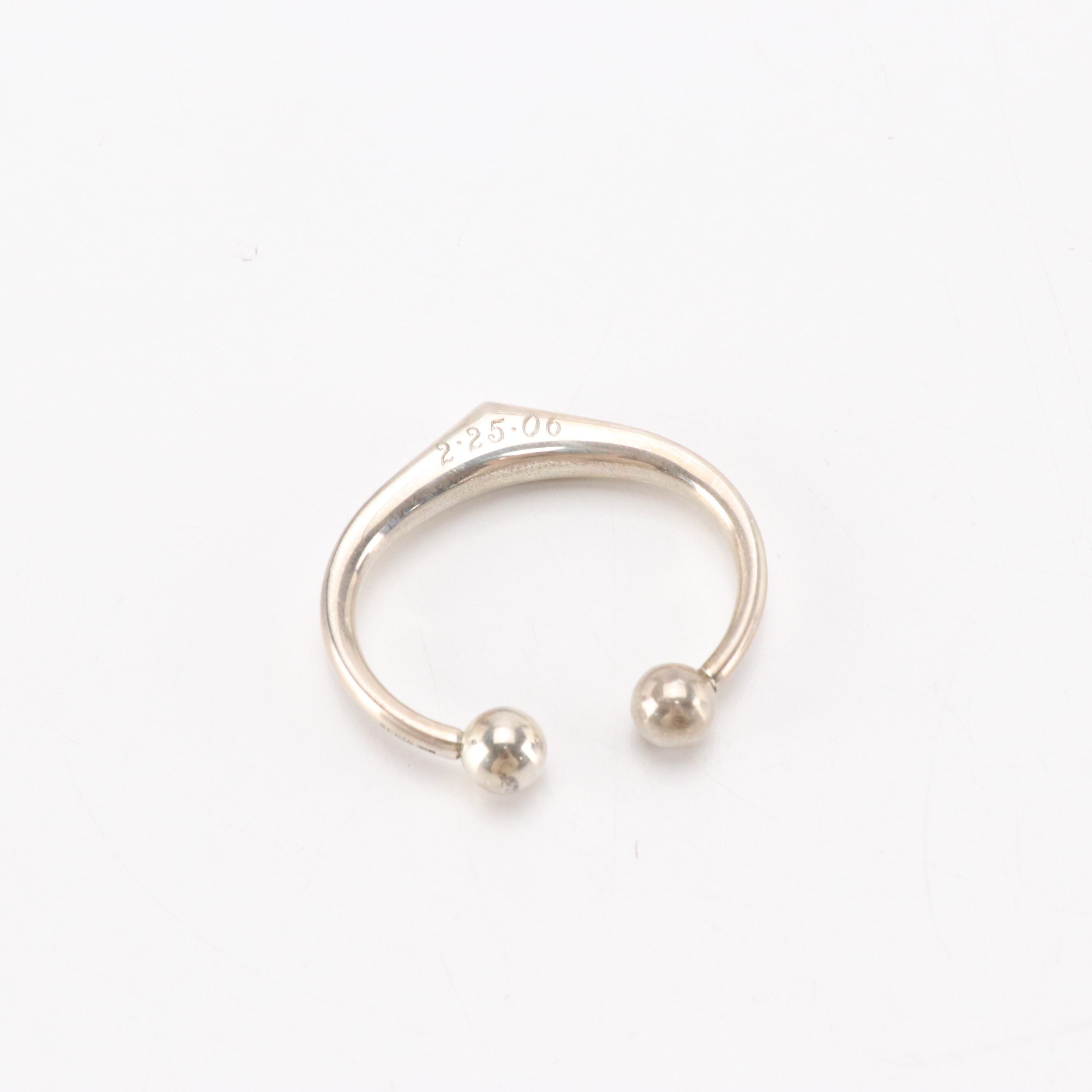 Cartier Vintage C Sterling Key Ring