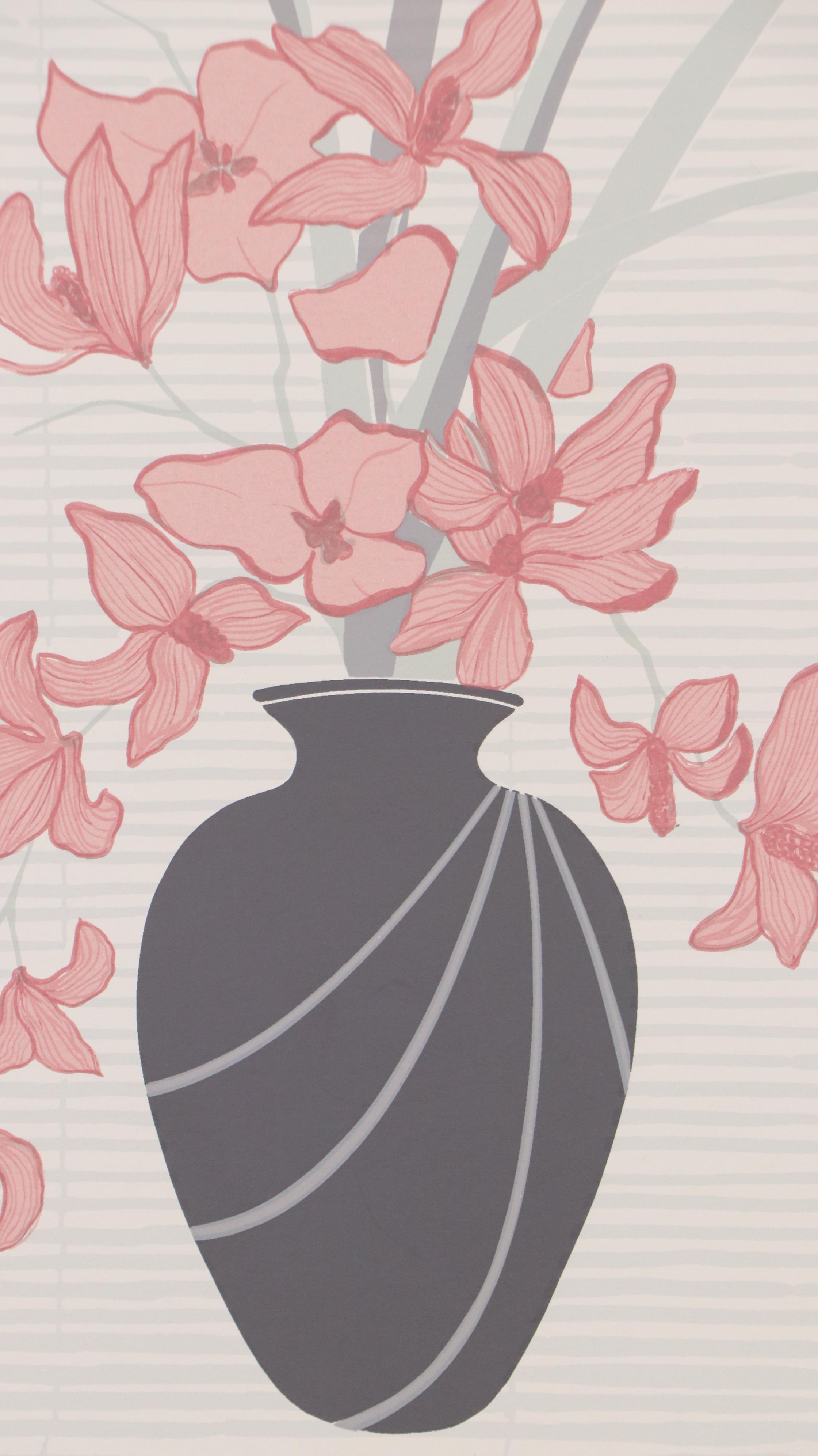 Floral Still Life Serigraph "Art Deco II," Circa 1975