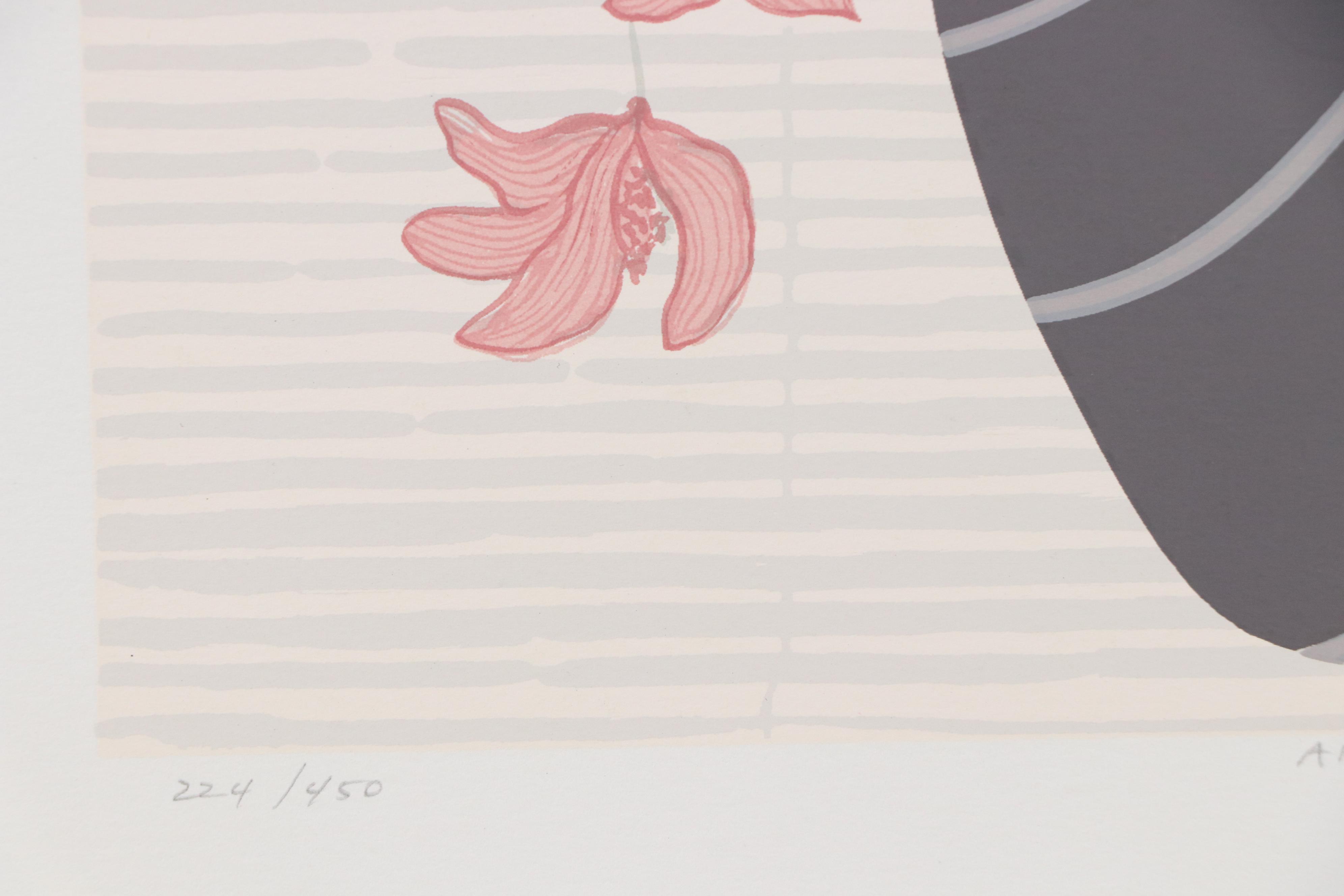 Floral Still Life Serigraph "Art Deco II," Circa 1975