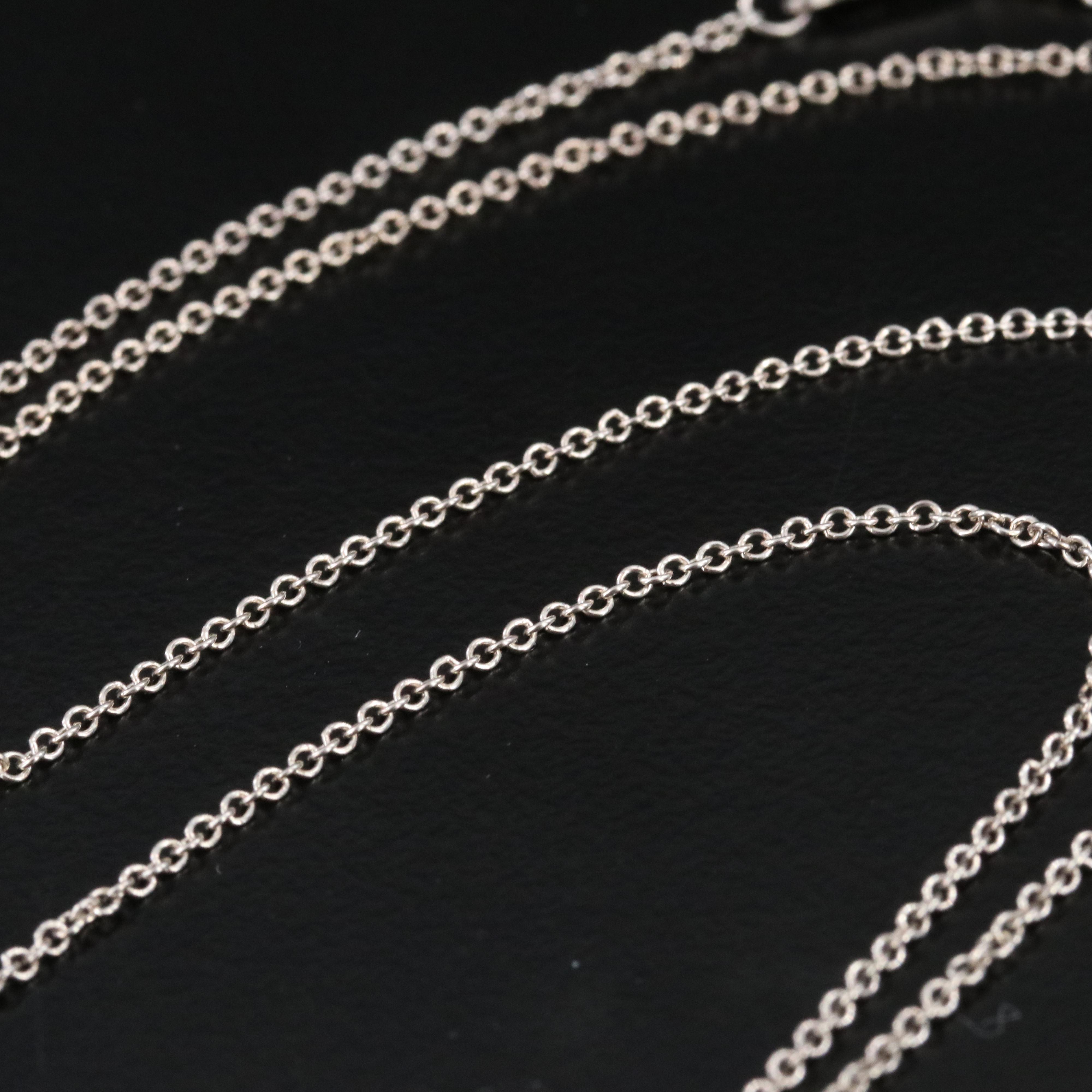 Tiffany & Co. Atlas Sterling Cutout Circle Pendant Necklace