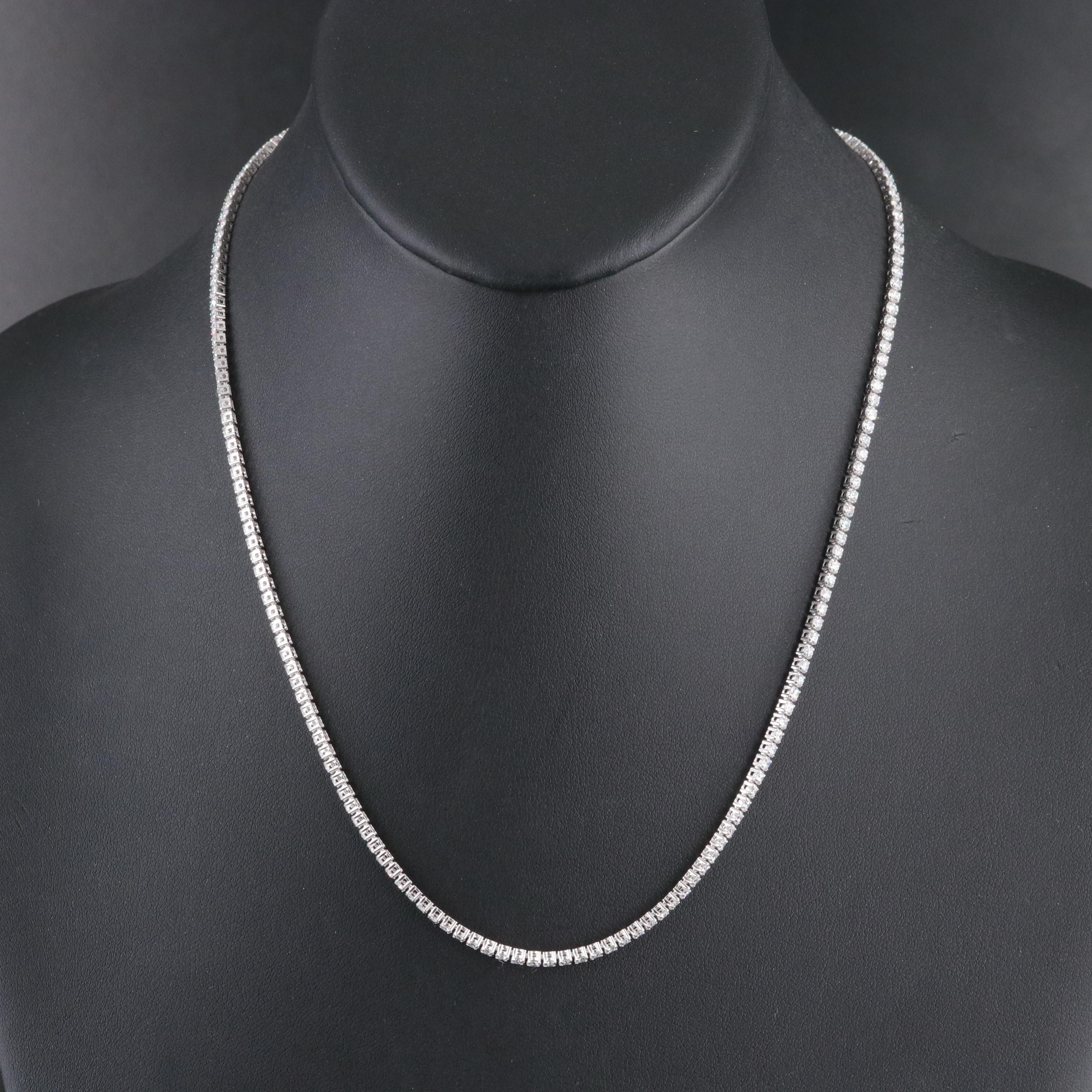 14K 8.00 CTW Lab Grown Diamond Riviera Necklace