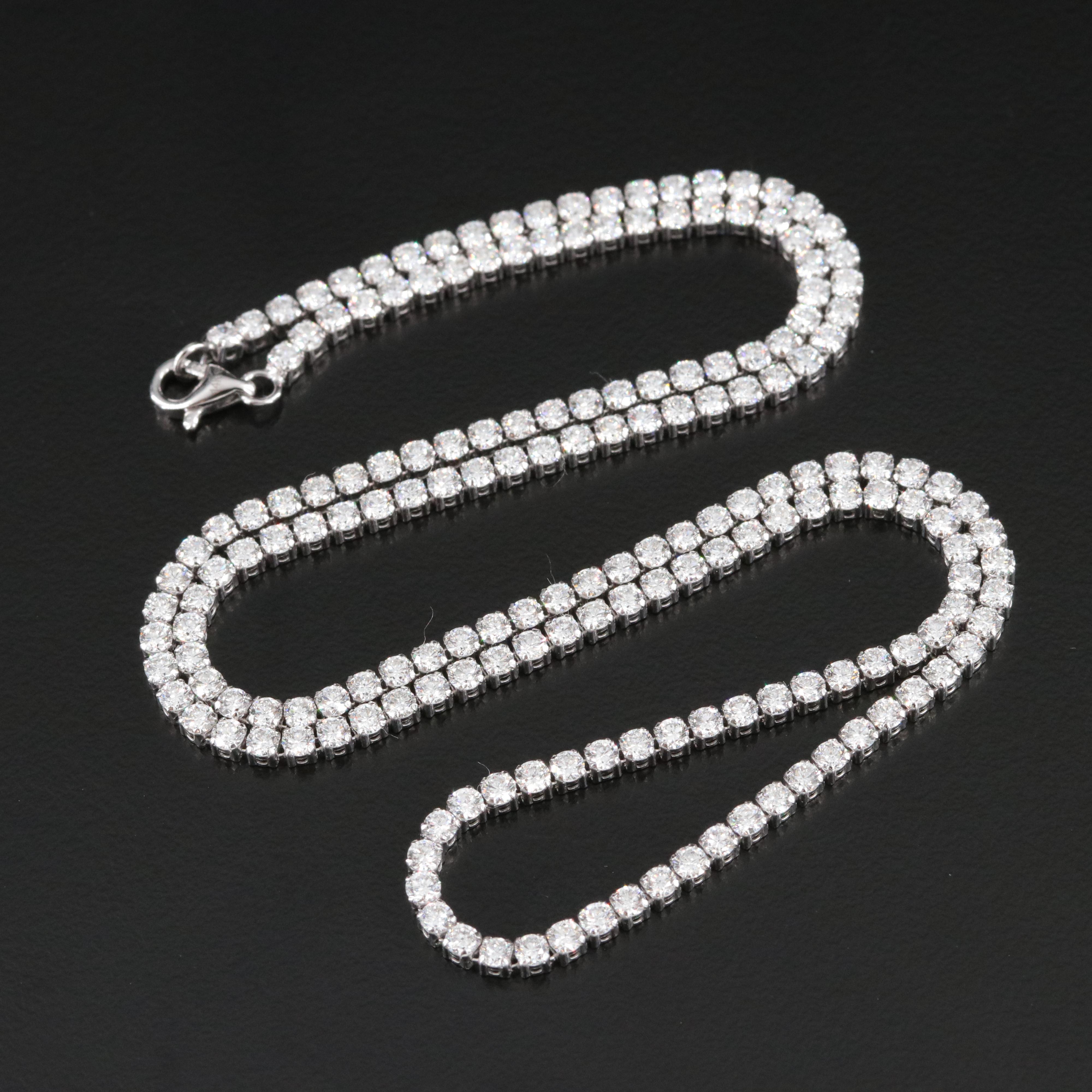 14K 8.00 CTW Lab Grown Diamond Riviera Necklace