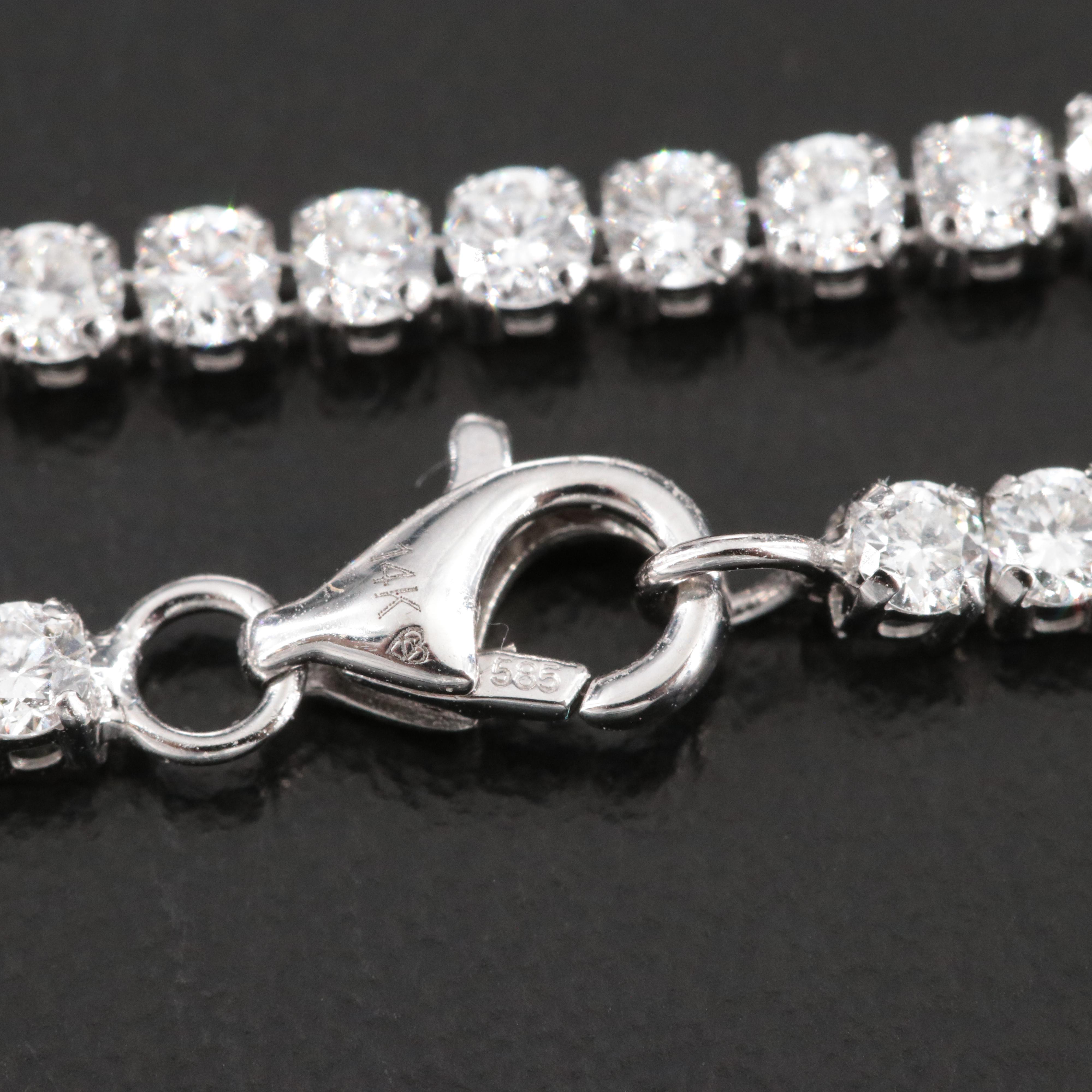 14K 8.00 CTW Lab Grown Diamond Riviera Necklace