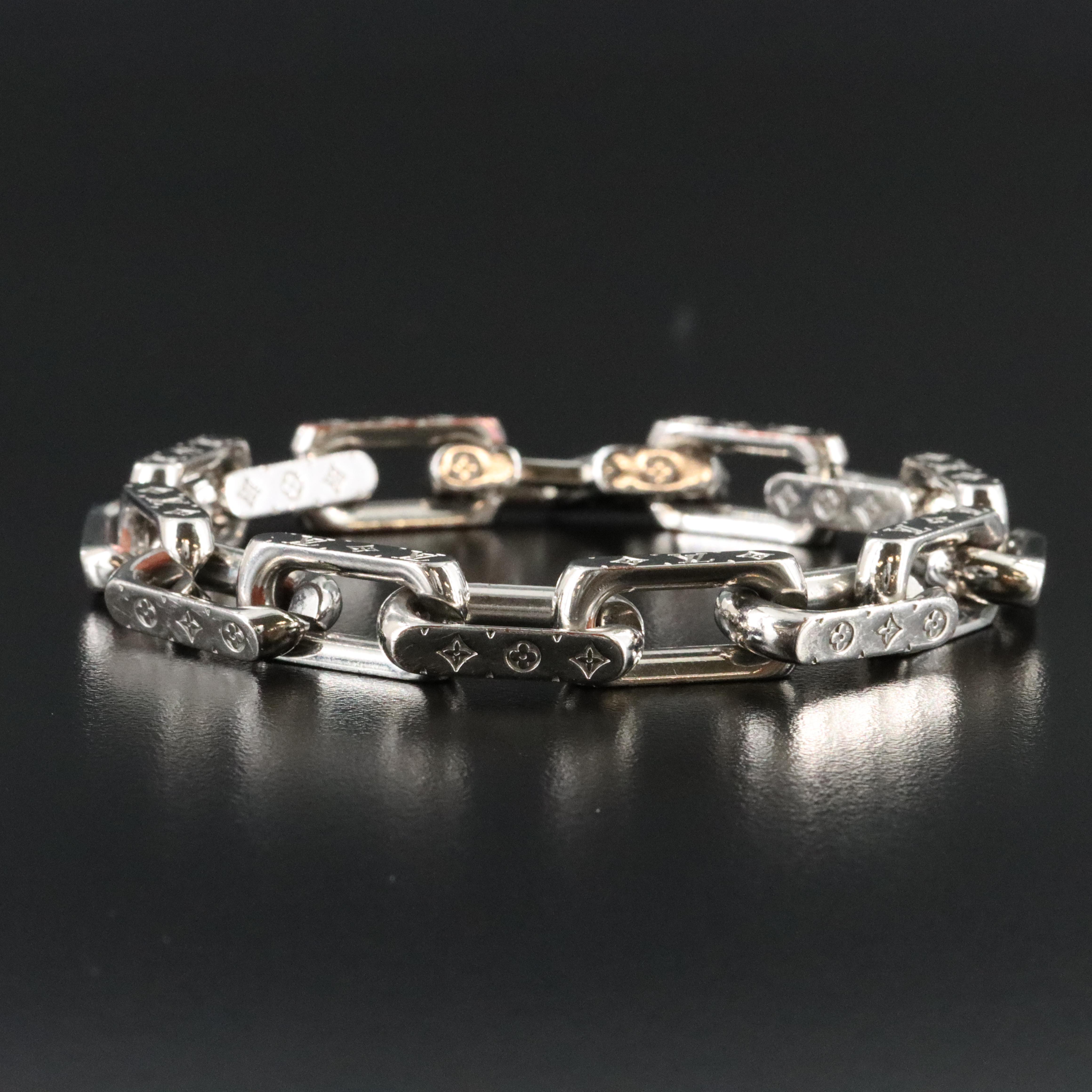 Louis Vuitton Monogram Rectangular Link Bracelet