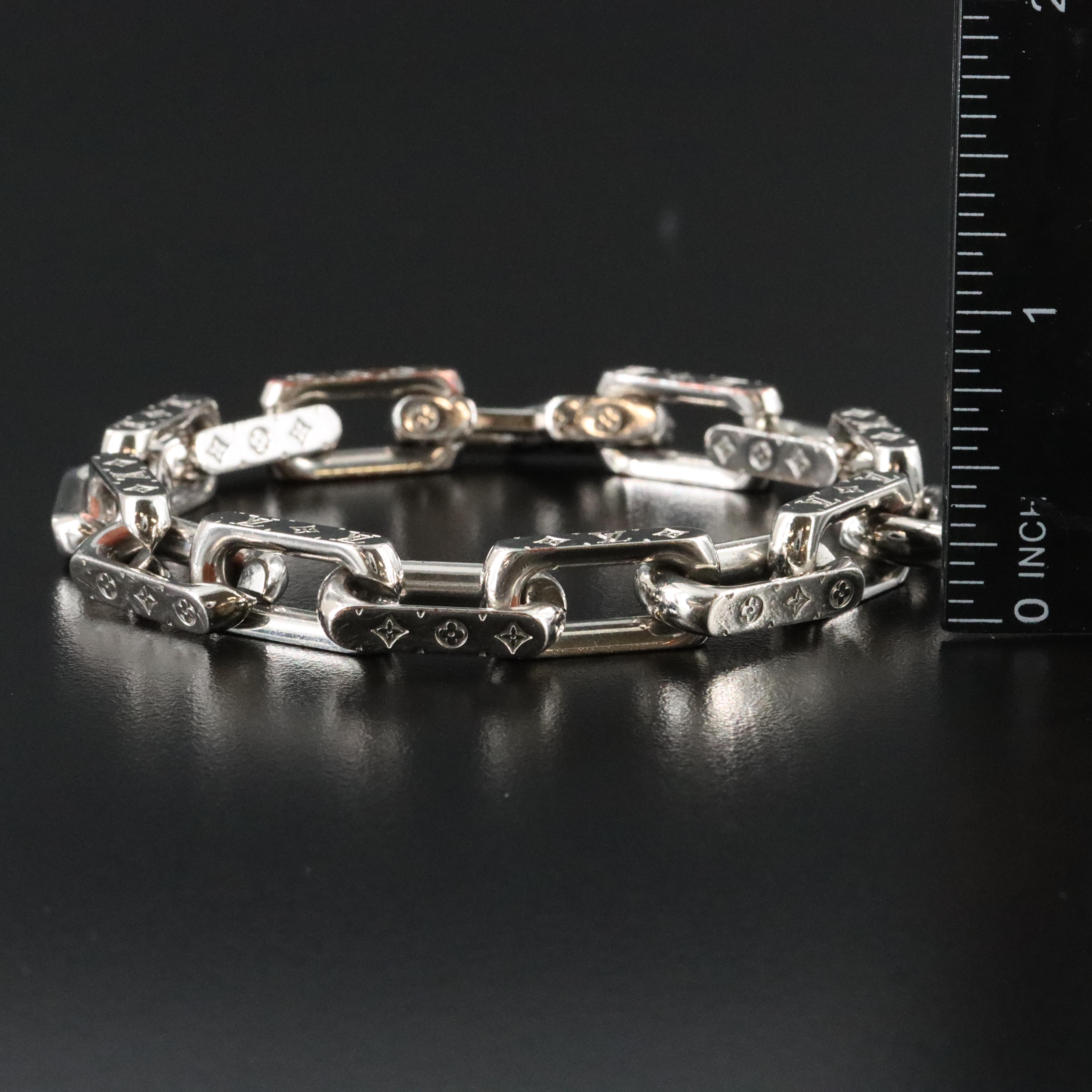 Louis Vuitton Monogram Rectangular Link Bracelet