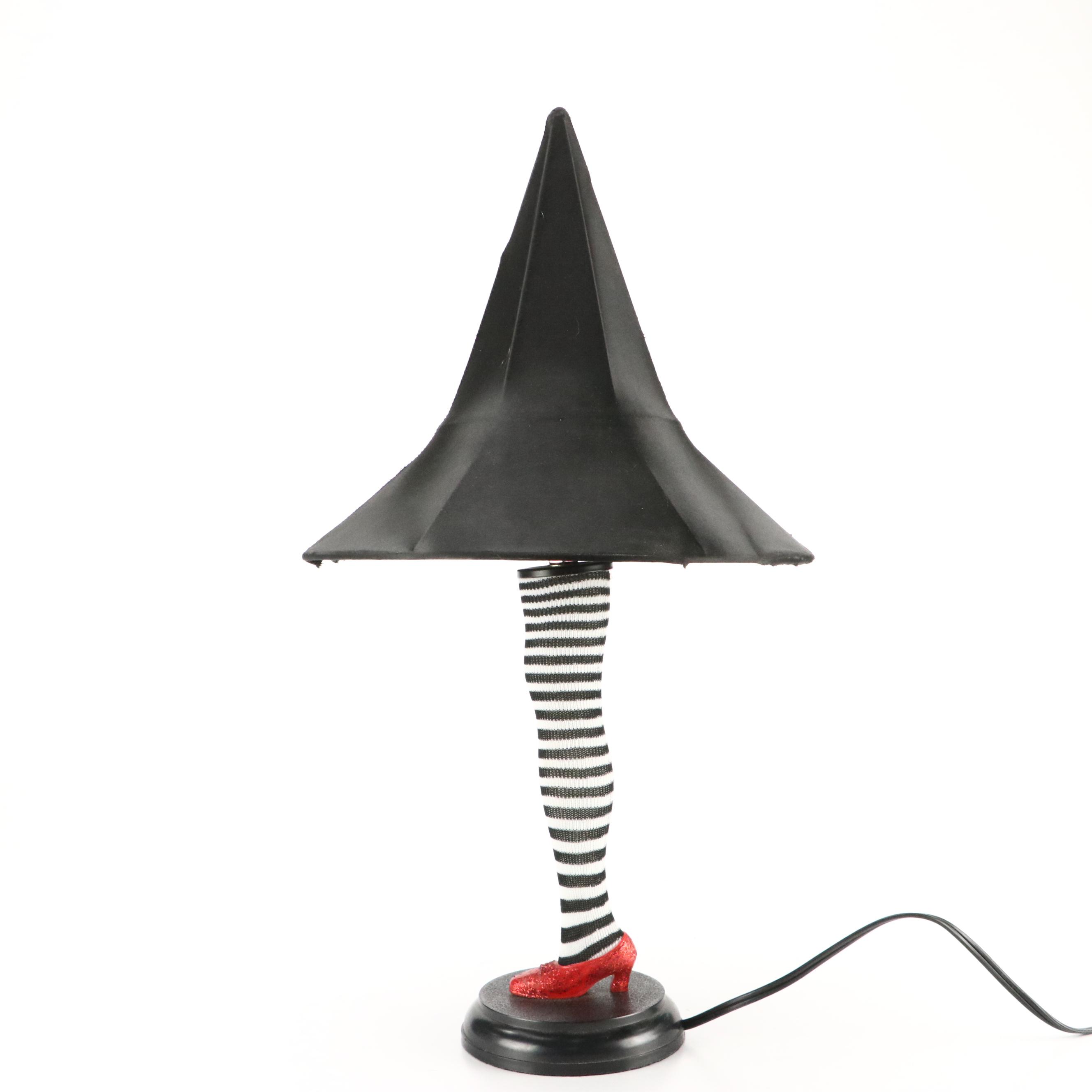 "The Wizard of Oz" Wicked Witch of the East Leg Lamp with Fabric Shade, 2013