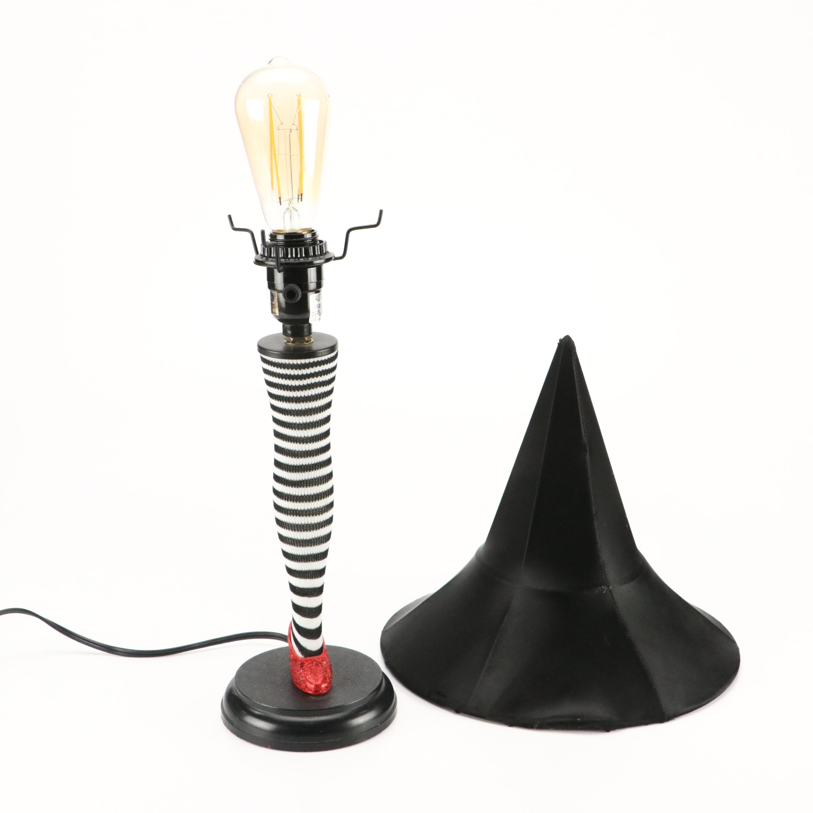 "The Wizard of Oz" Wicked Witch of the East Leg Lamp with Fabric Shade, 2013