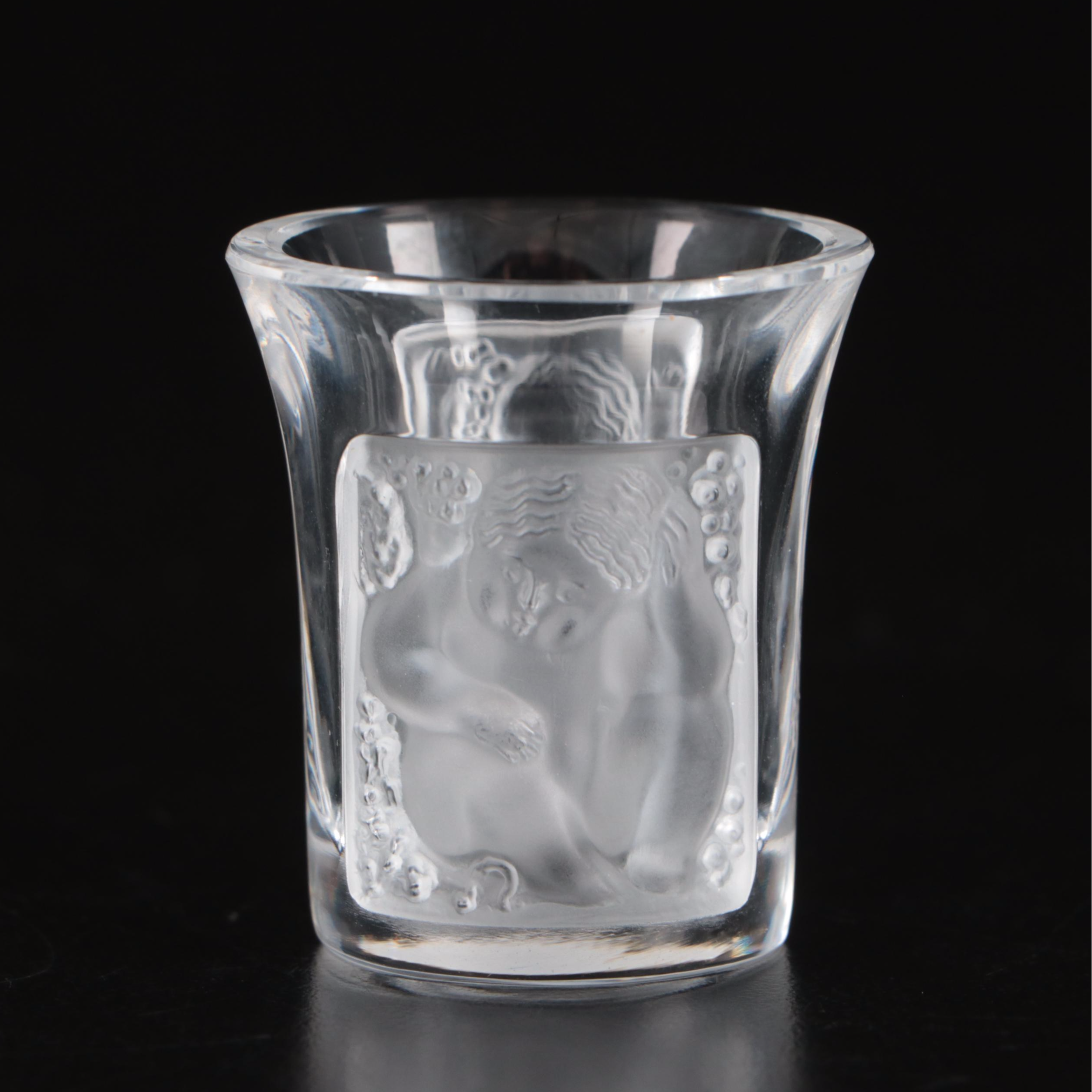 Lalique "Les Enfants" Crystal Shot Glass