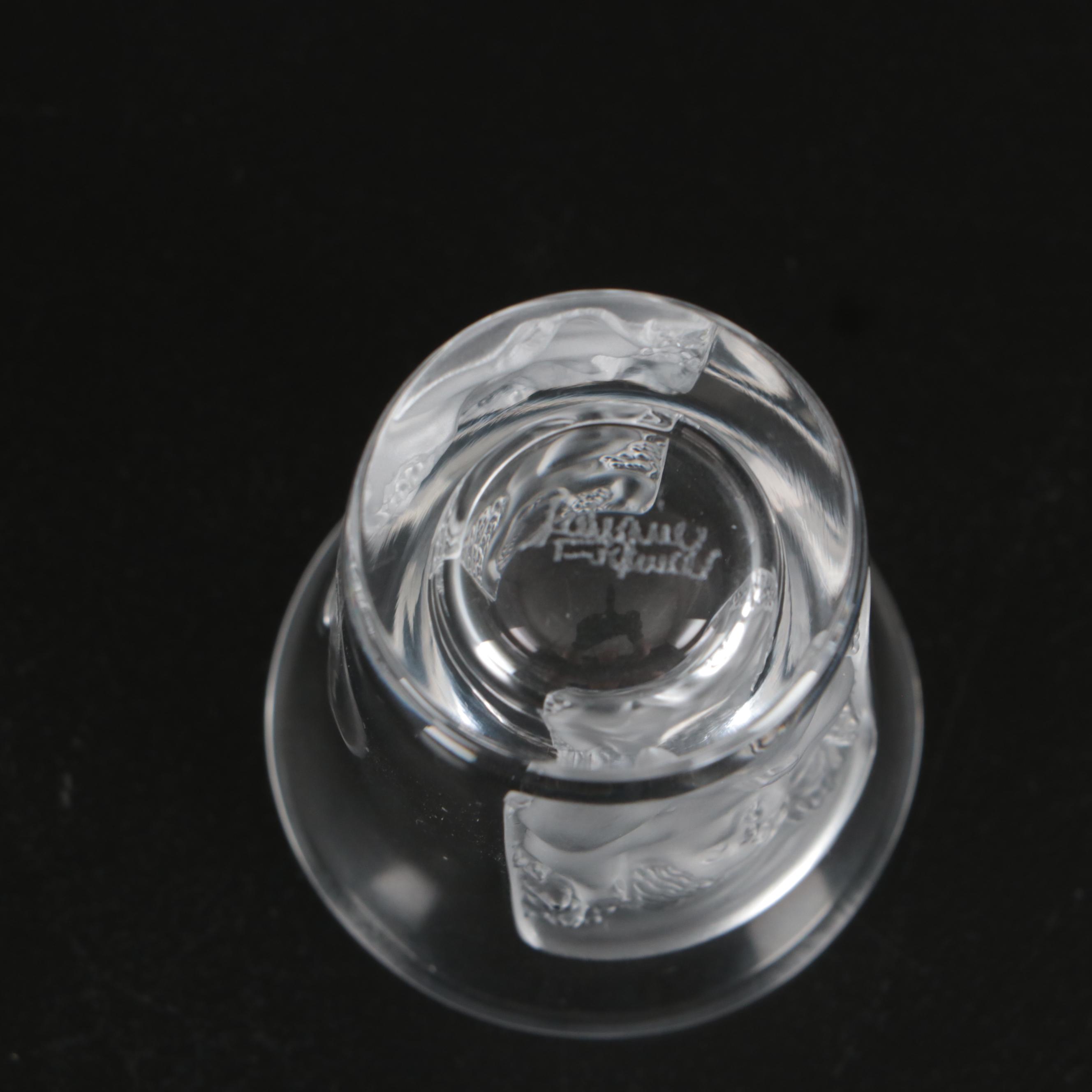Lalique "Les Enfants" Crystal Shot Glass