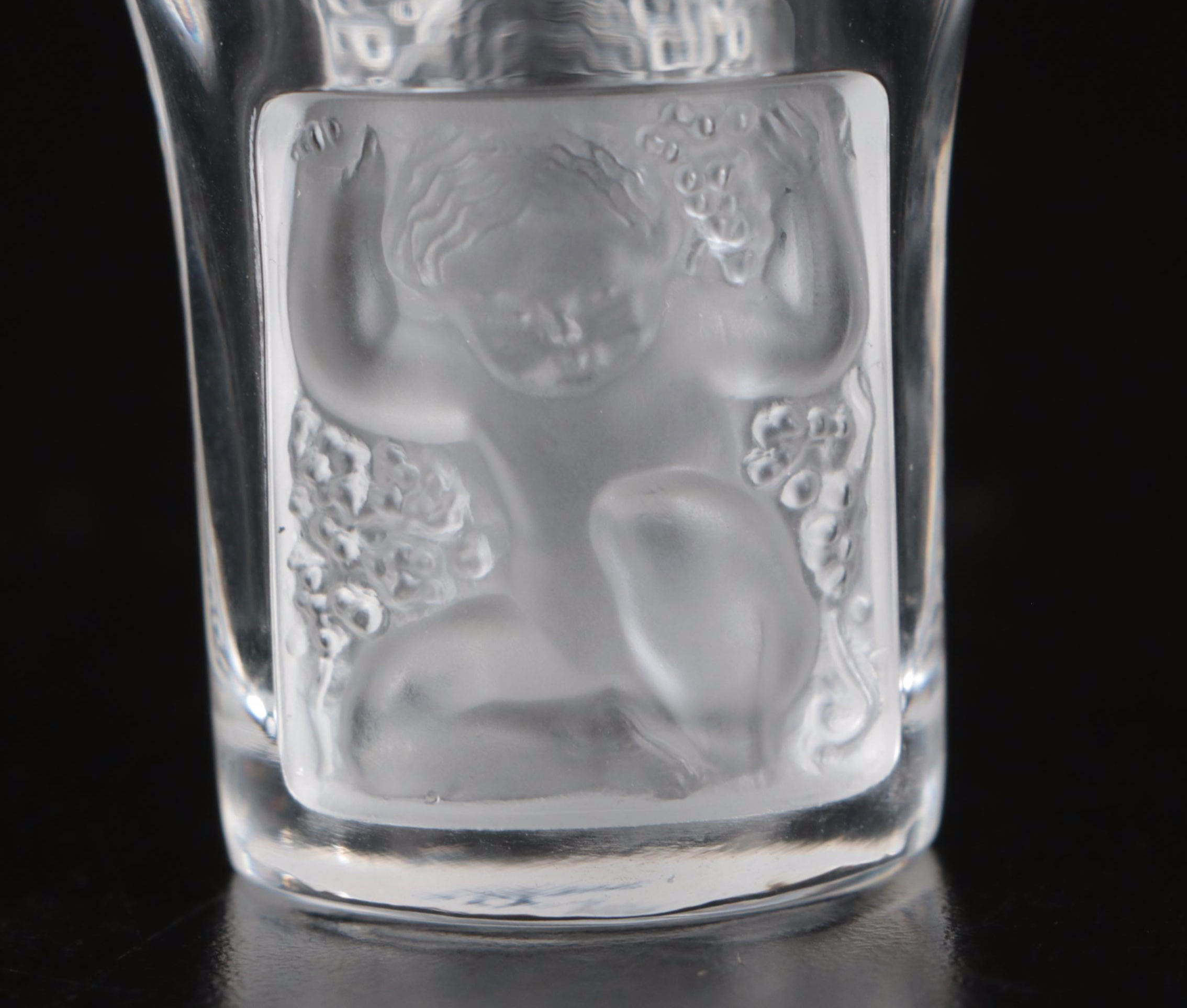 Lalique "Les Enfants" Crystal Shot Glass
