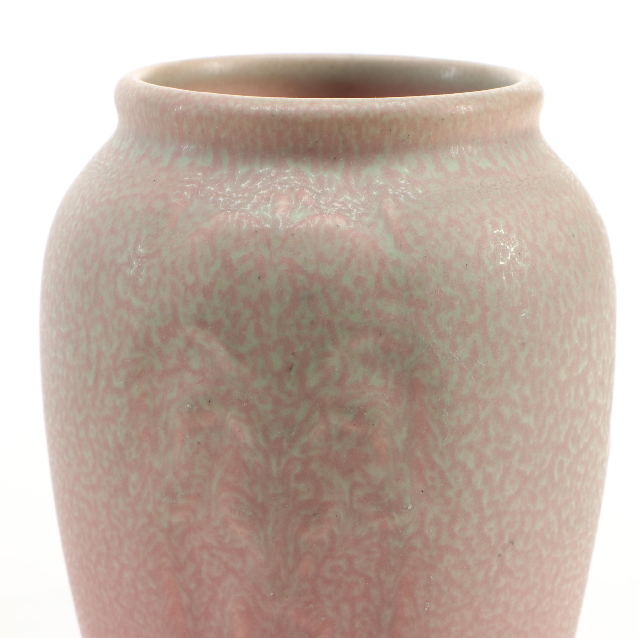 Rookwood Pottery Matte Pink and Green Vase, 1923