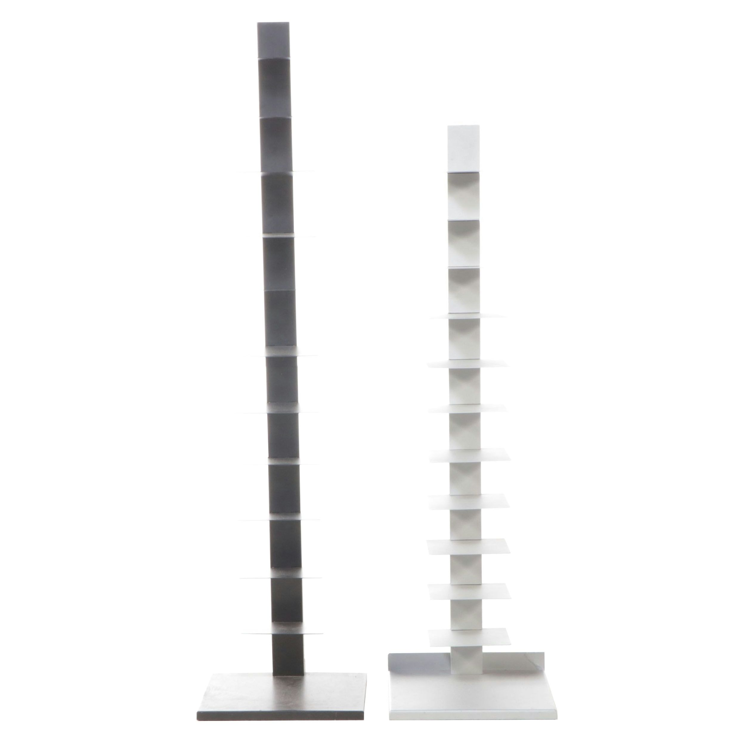 Two Modernist Style Metal Bookcases