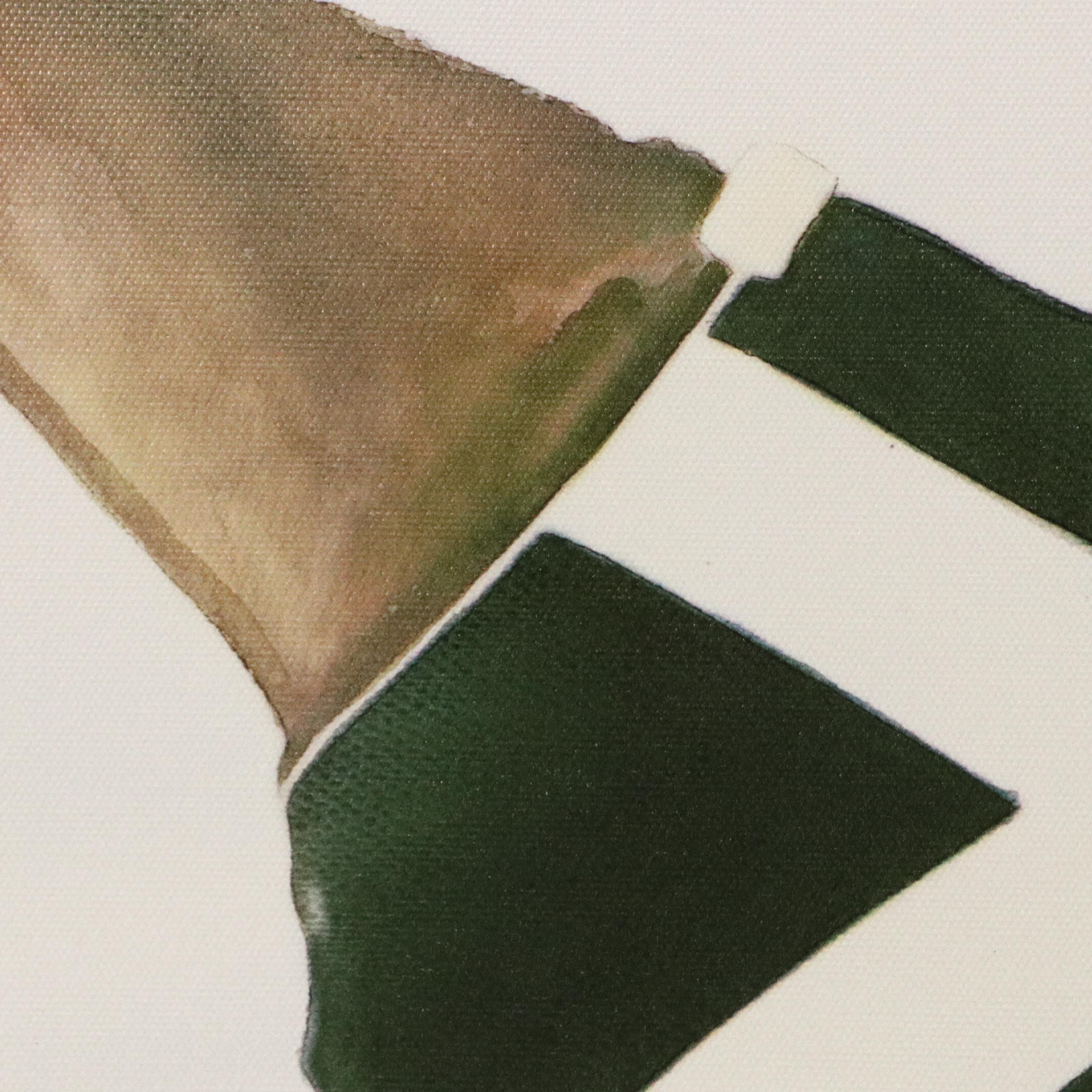 Giclée of Horse Wearing Black and White Fleece, 21st Century