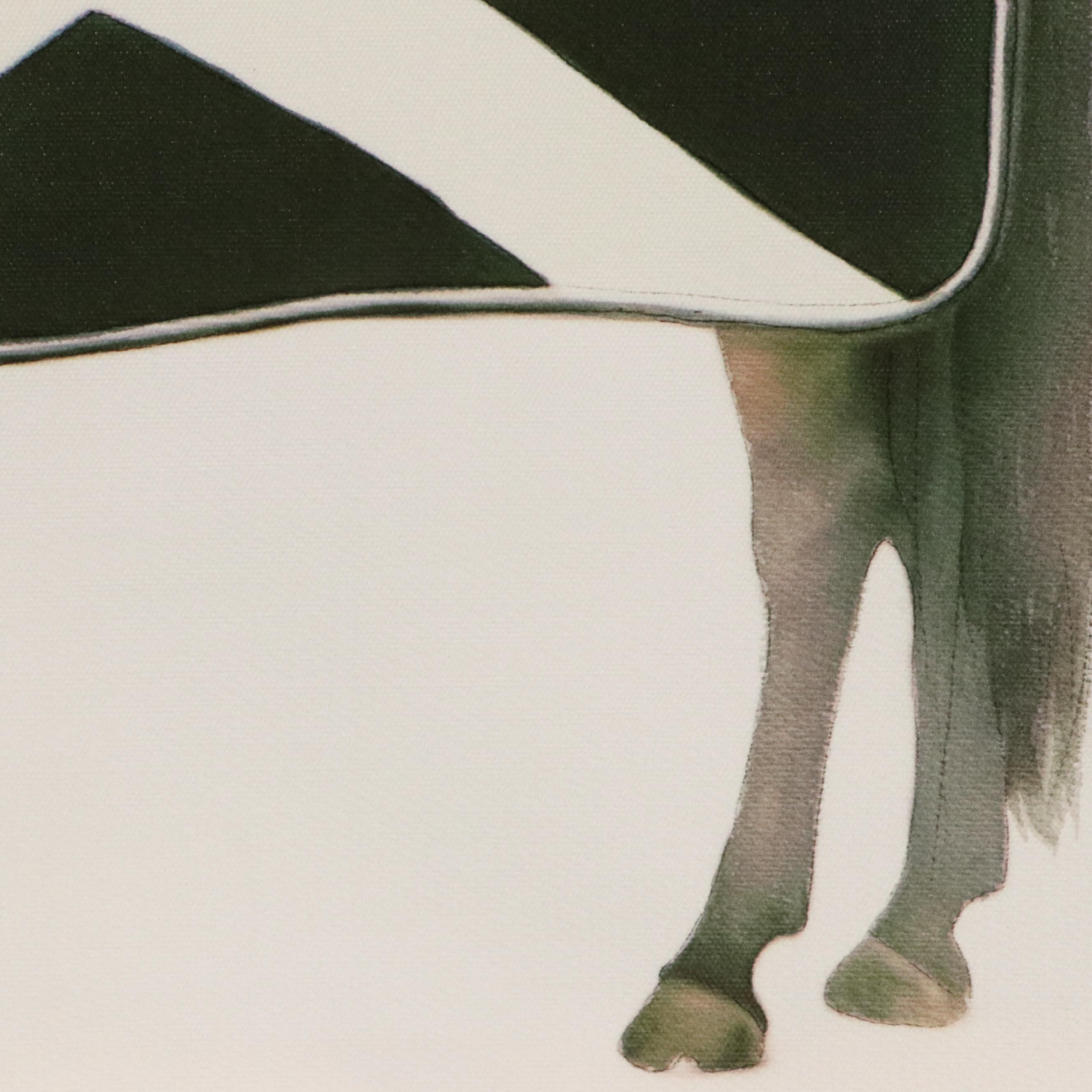 Giclée of Horse Wearing Black and White Fleece, 21st Century