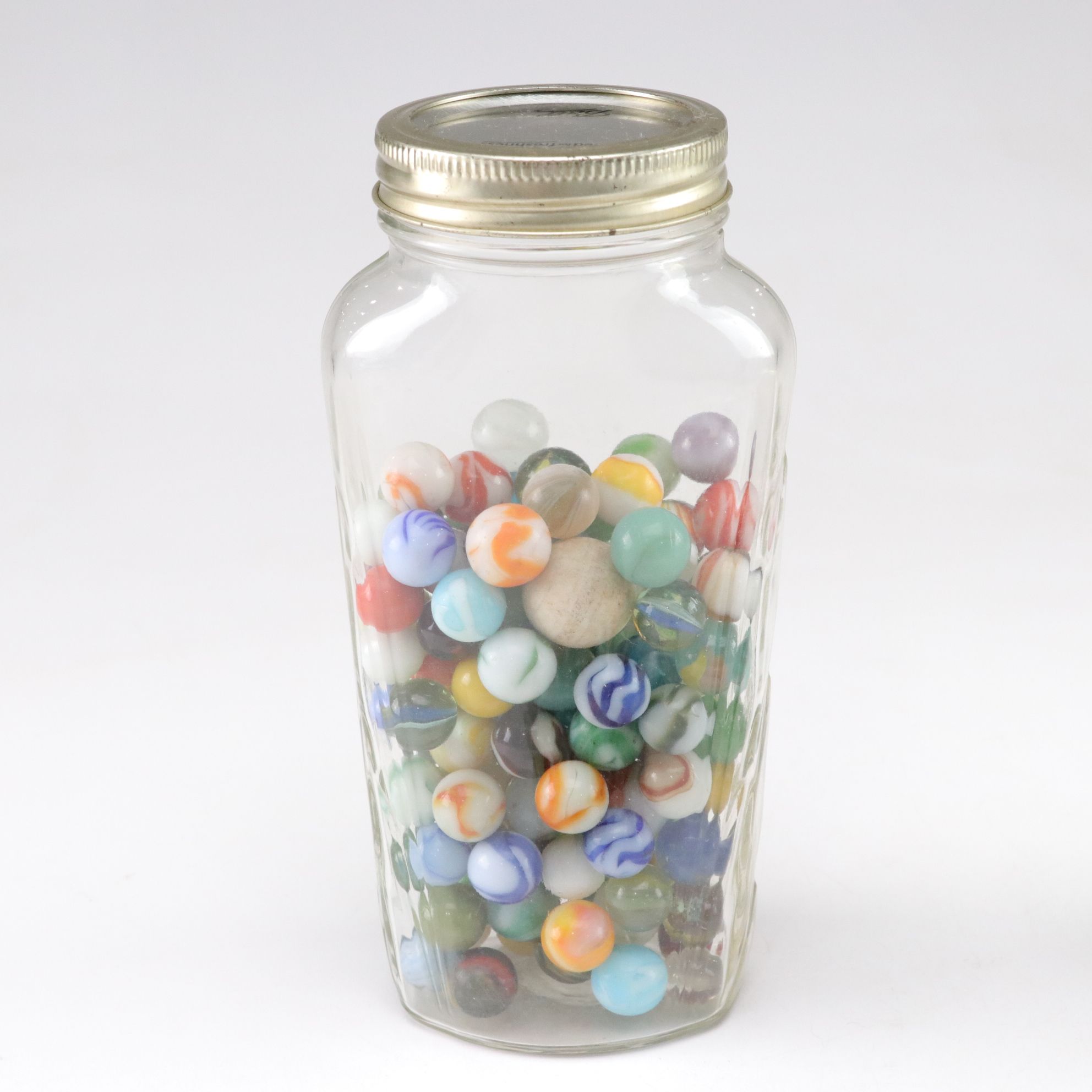 Rainbow & Ribbon Swirl Glass Marble Collection