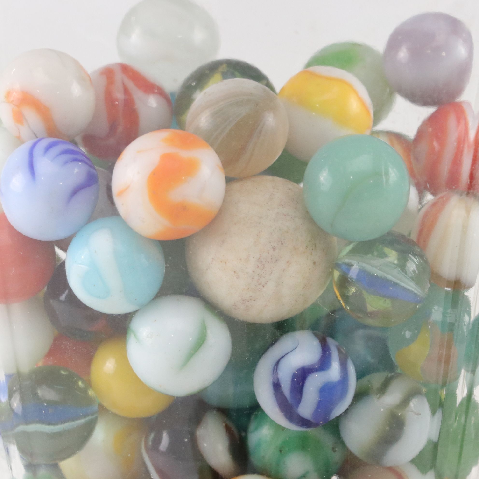 Rainbow & Ribbon Swirl Glass Marble Collection