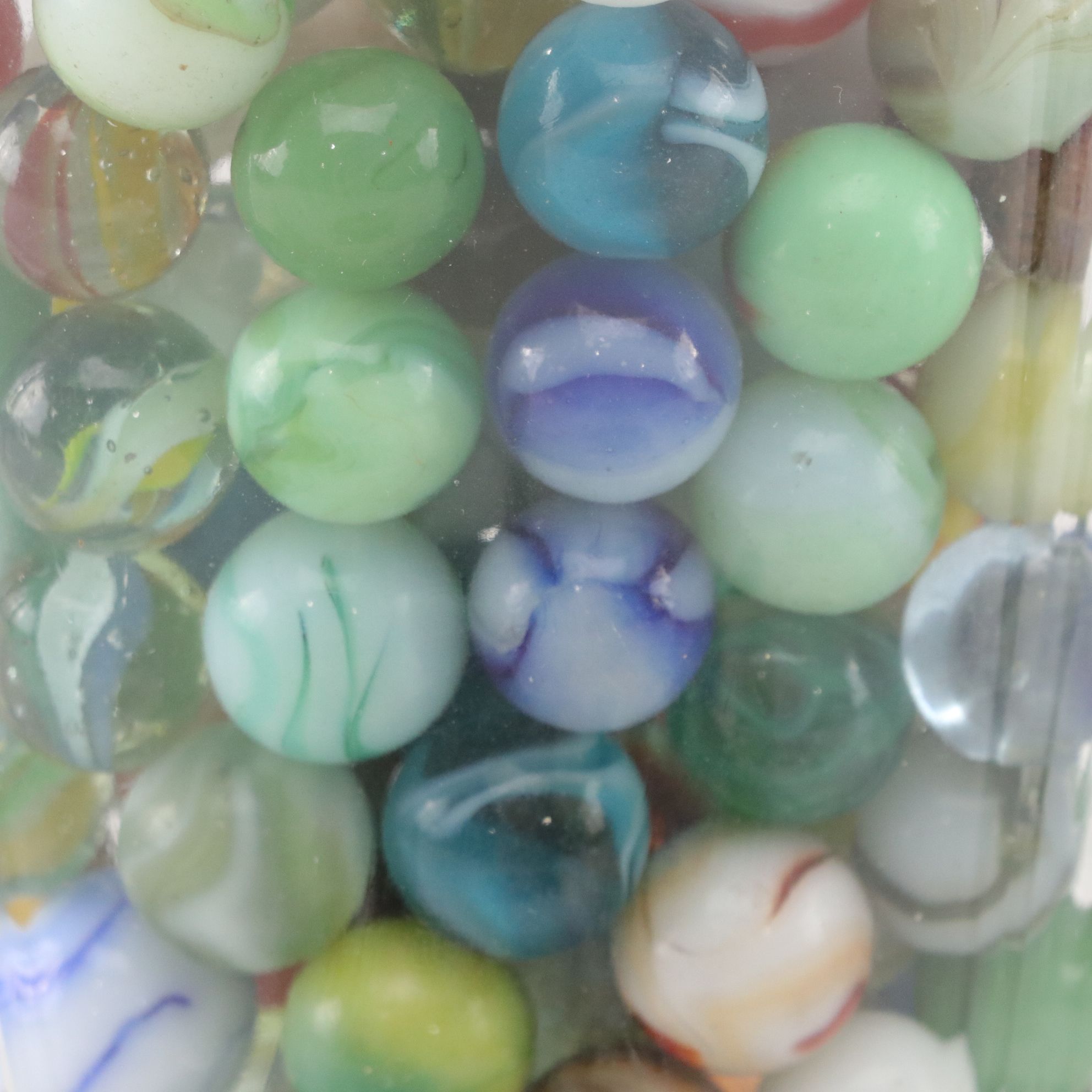 Rainbow & Ribbon Swirl Glass Marble Collection