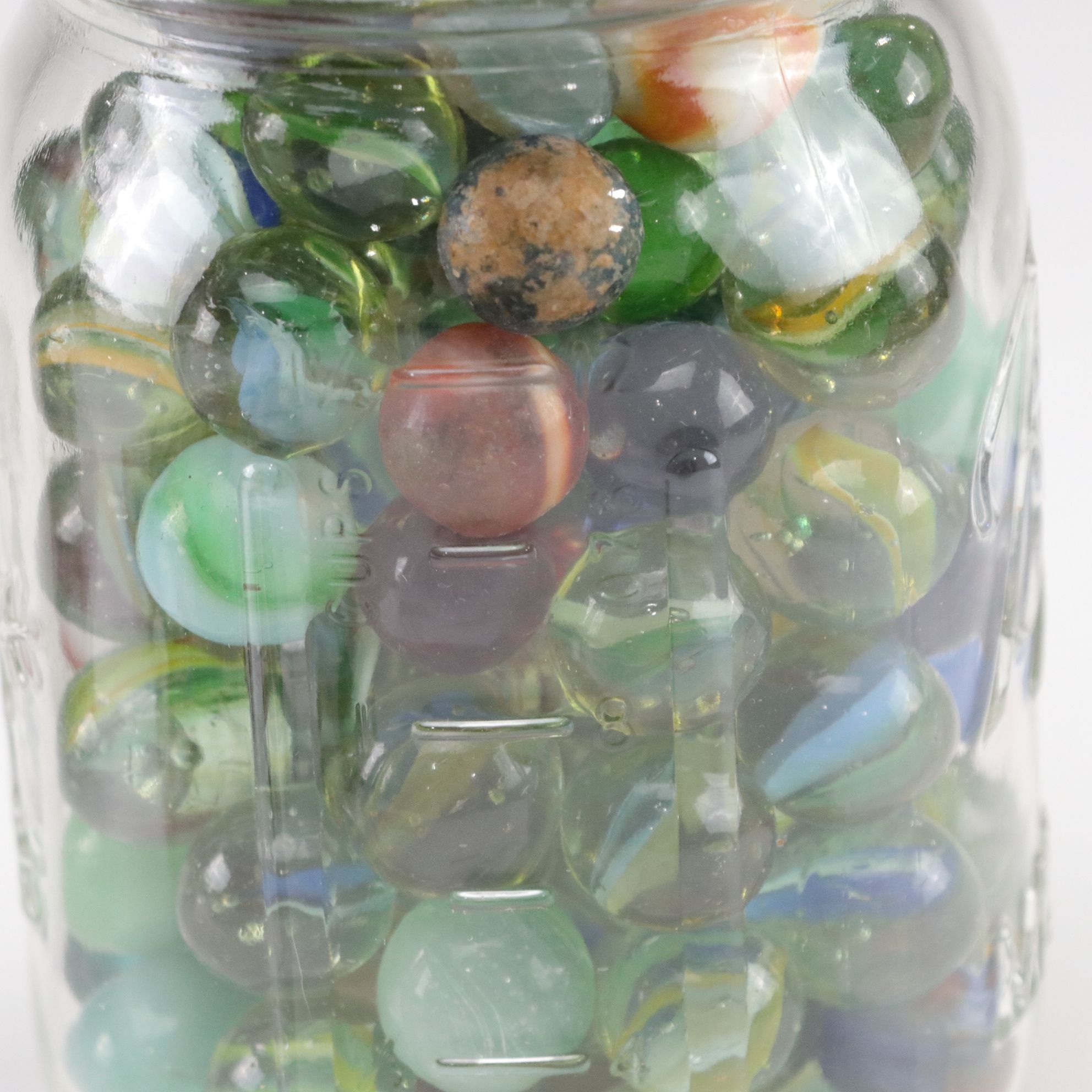 Rainbow & Ribbon Swirl Glass Marble Collection