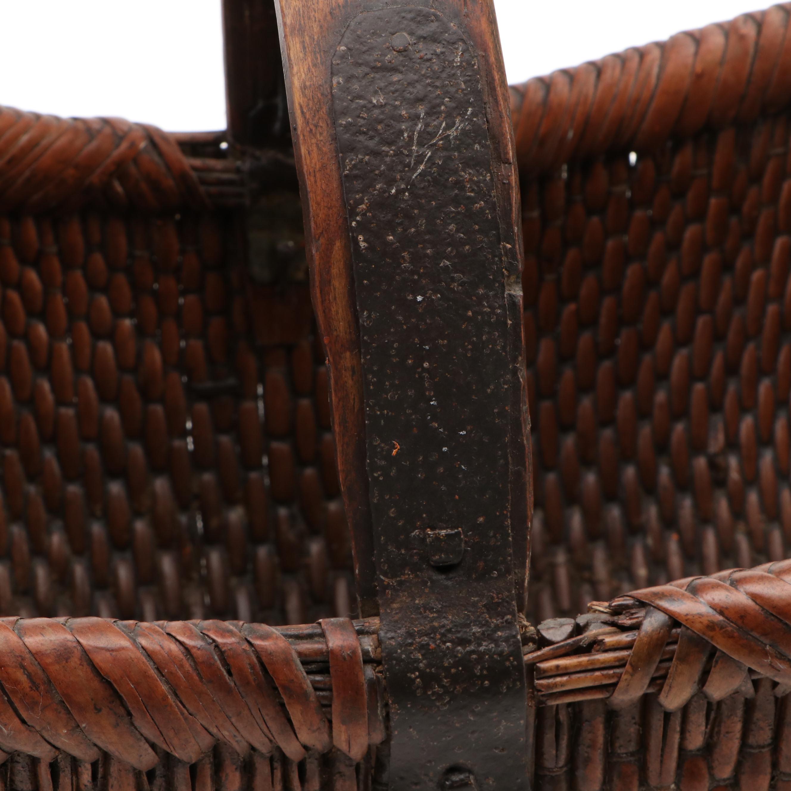 Chinese Handwoven Willow Market Basket