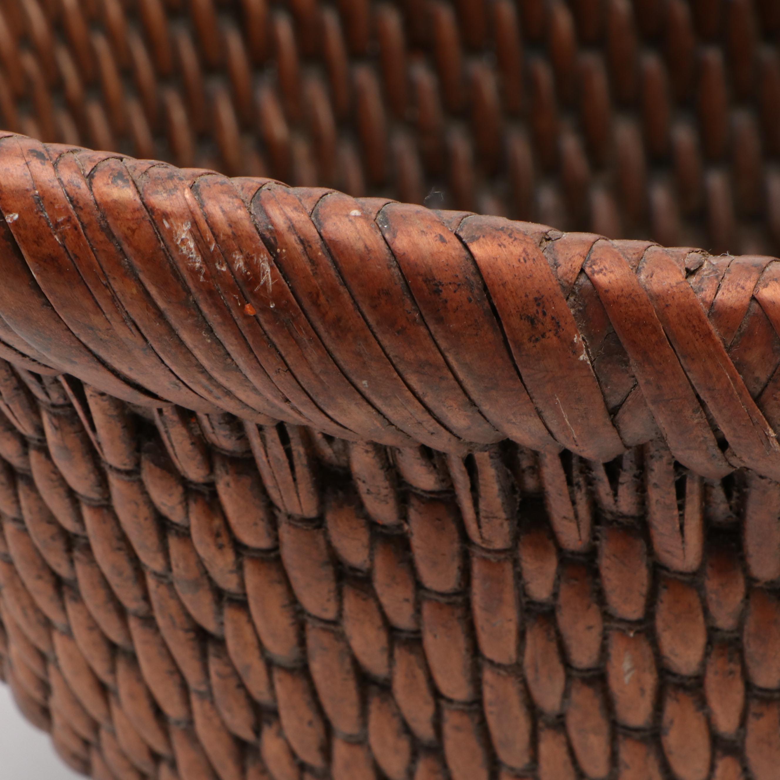 Chinese Handwoven Willow Market Basket