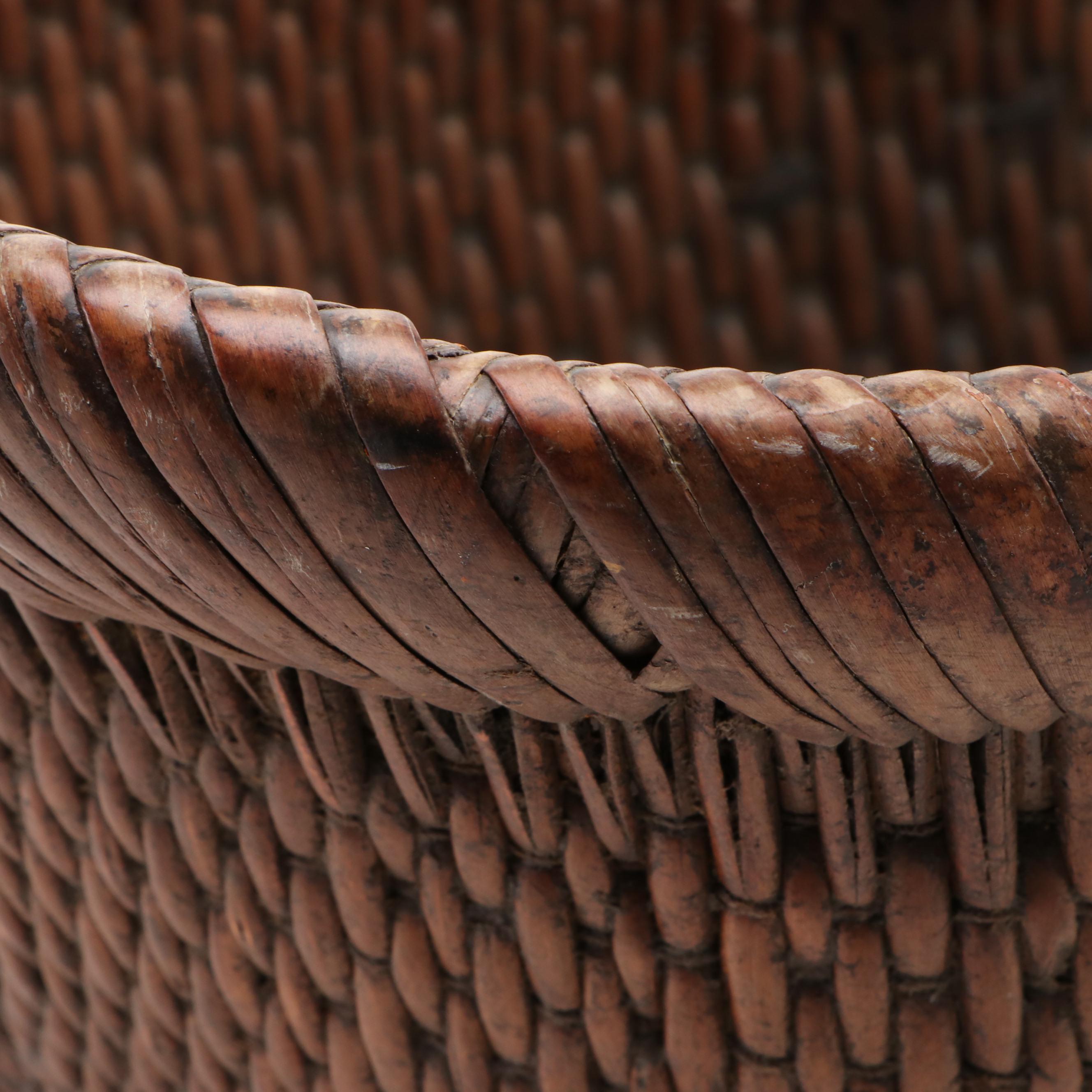 Chinese Handwoven Willow Market Basket