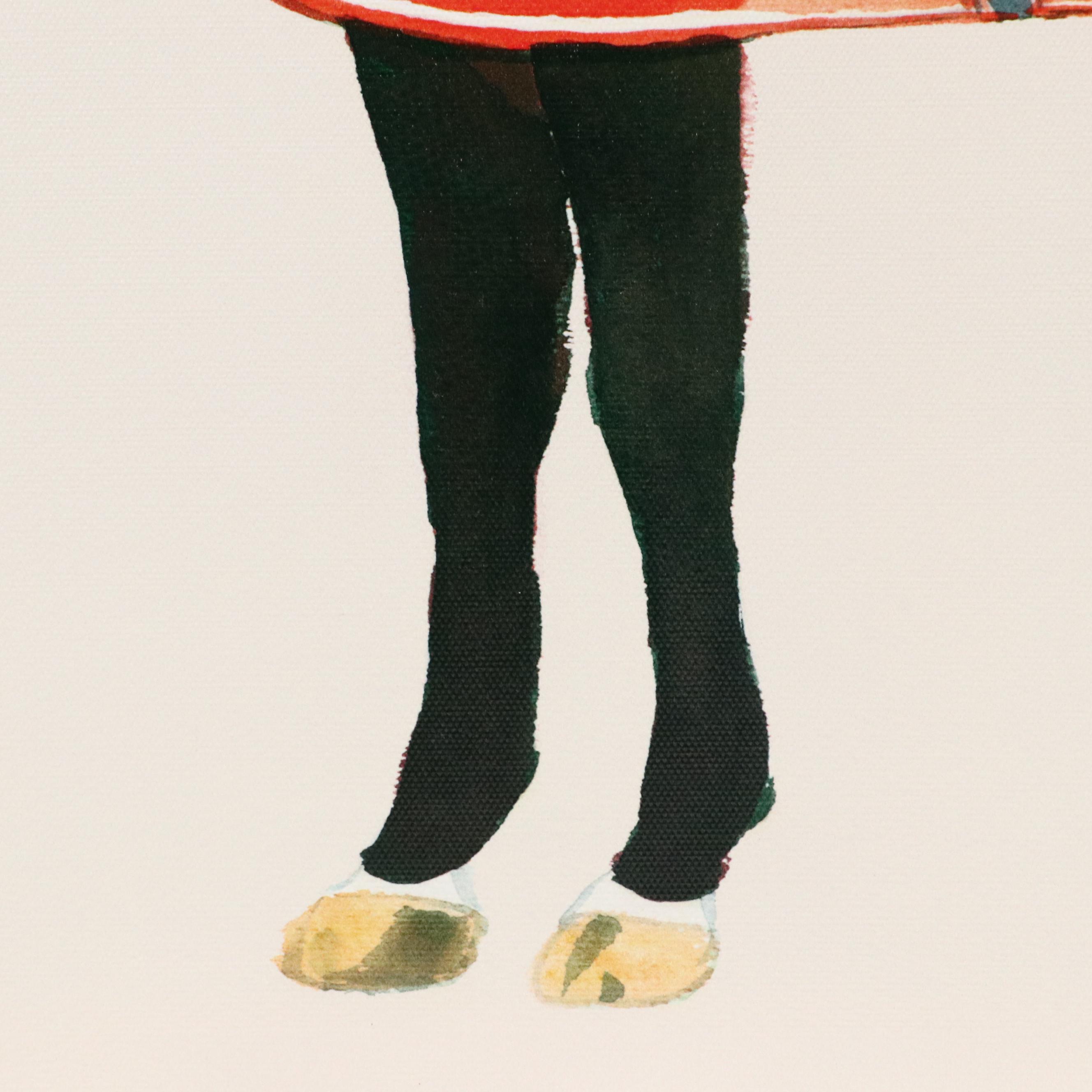 Giclée of Horse Wearing Red and Blue Fleece, 21st Century