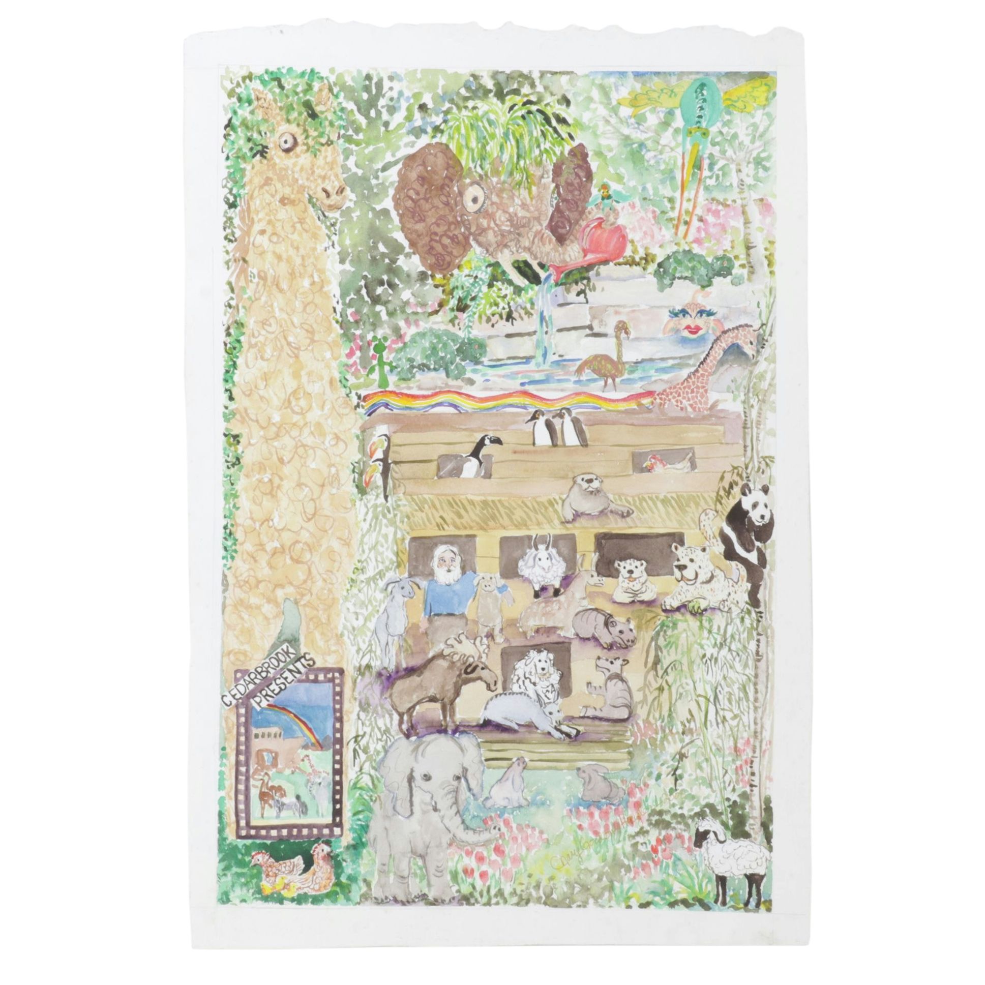 Mary Gordon-Hagler Scene of Animals Boarding Noah's Ark, 2008