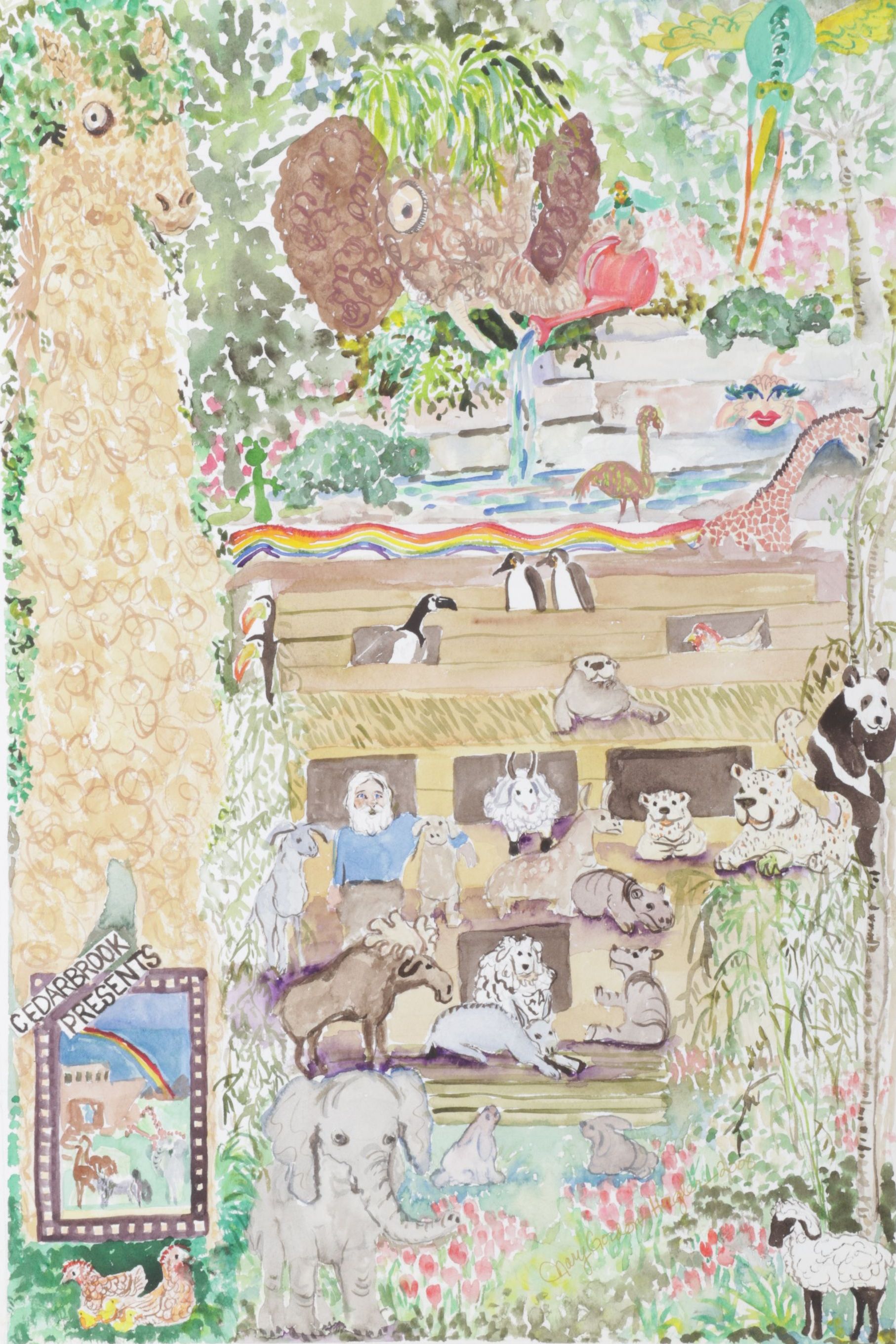 Mary Gordon-Hagler Scene of Animals Boarding Noah's Ark, 2008