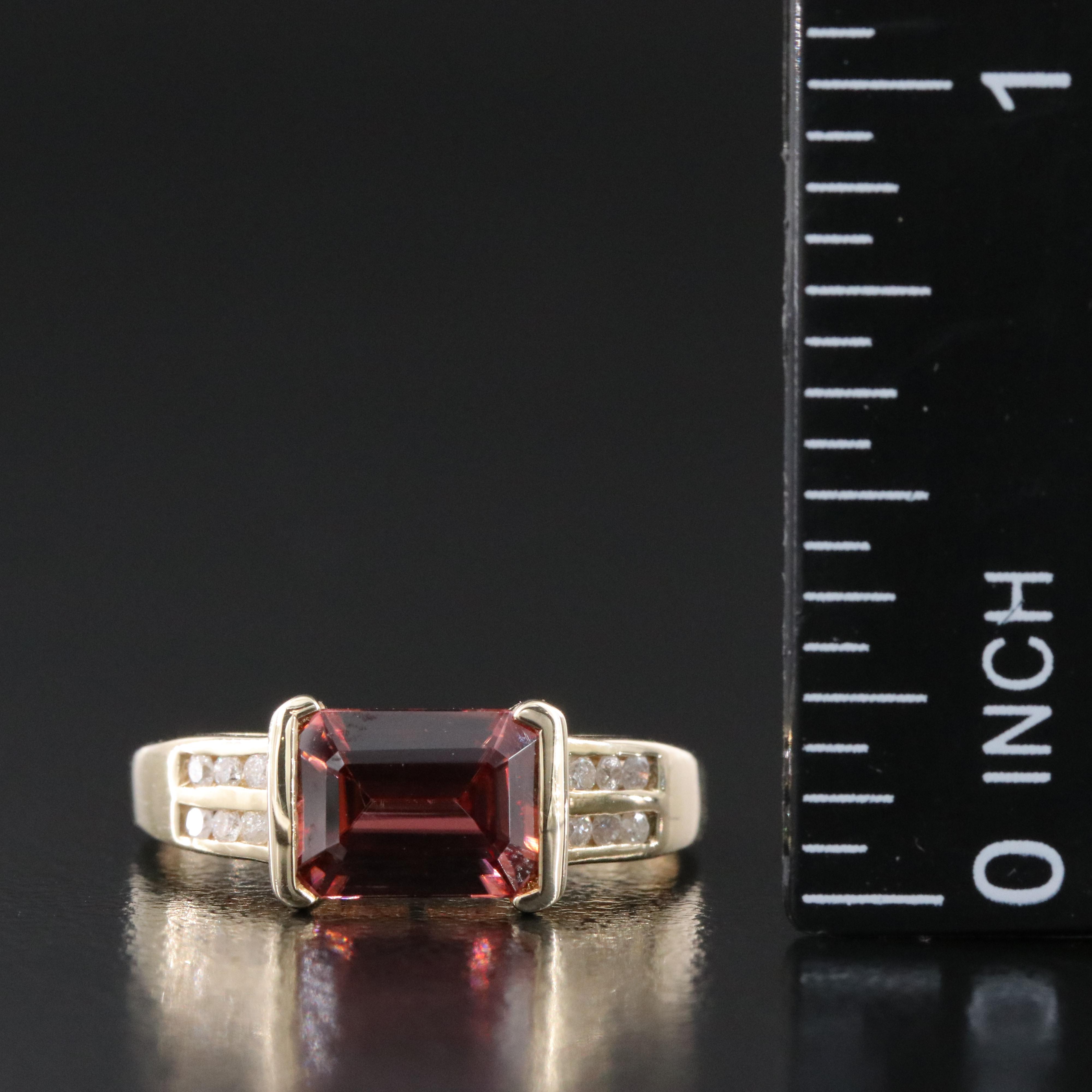 10K Zircon and Diamond Ring