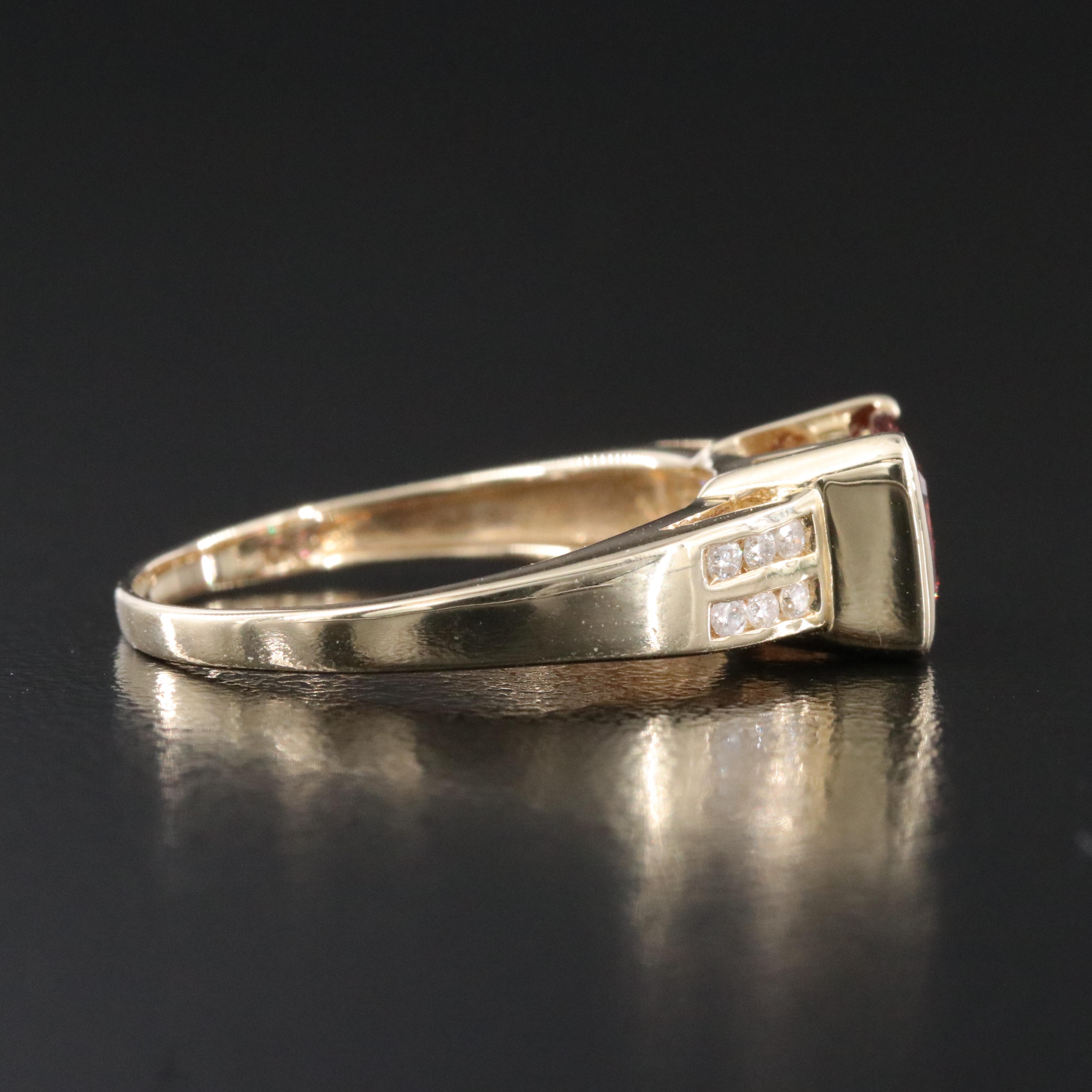 10K Zircon and Diamond Ring