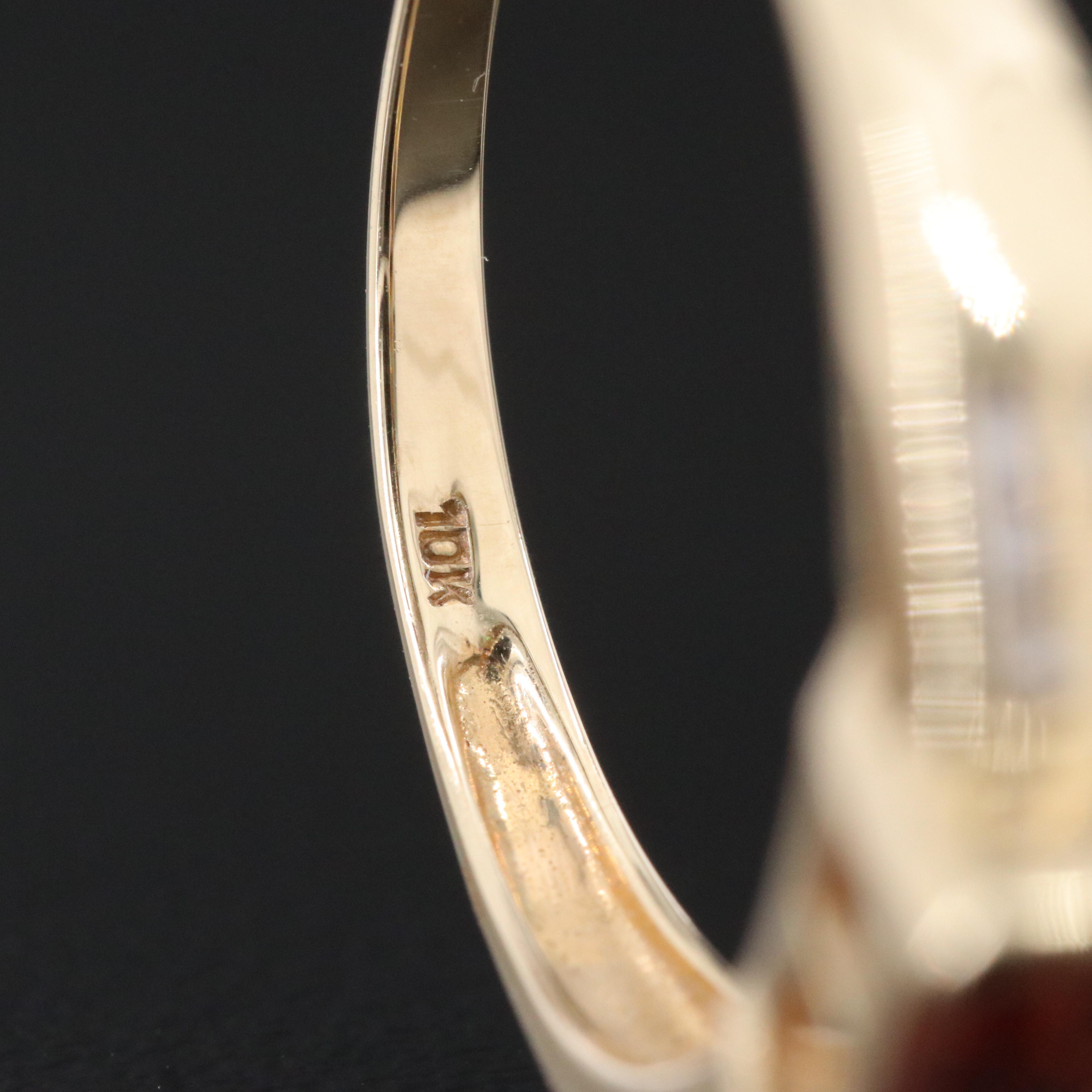 10K Zircon and Diamond Ring